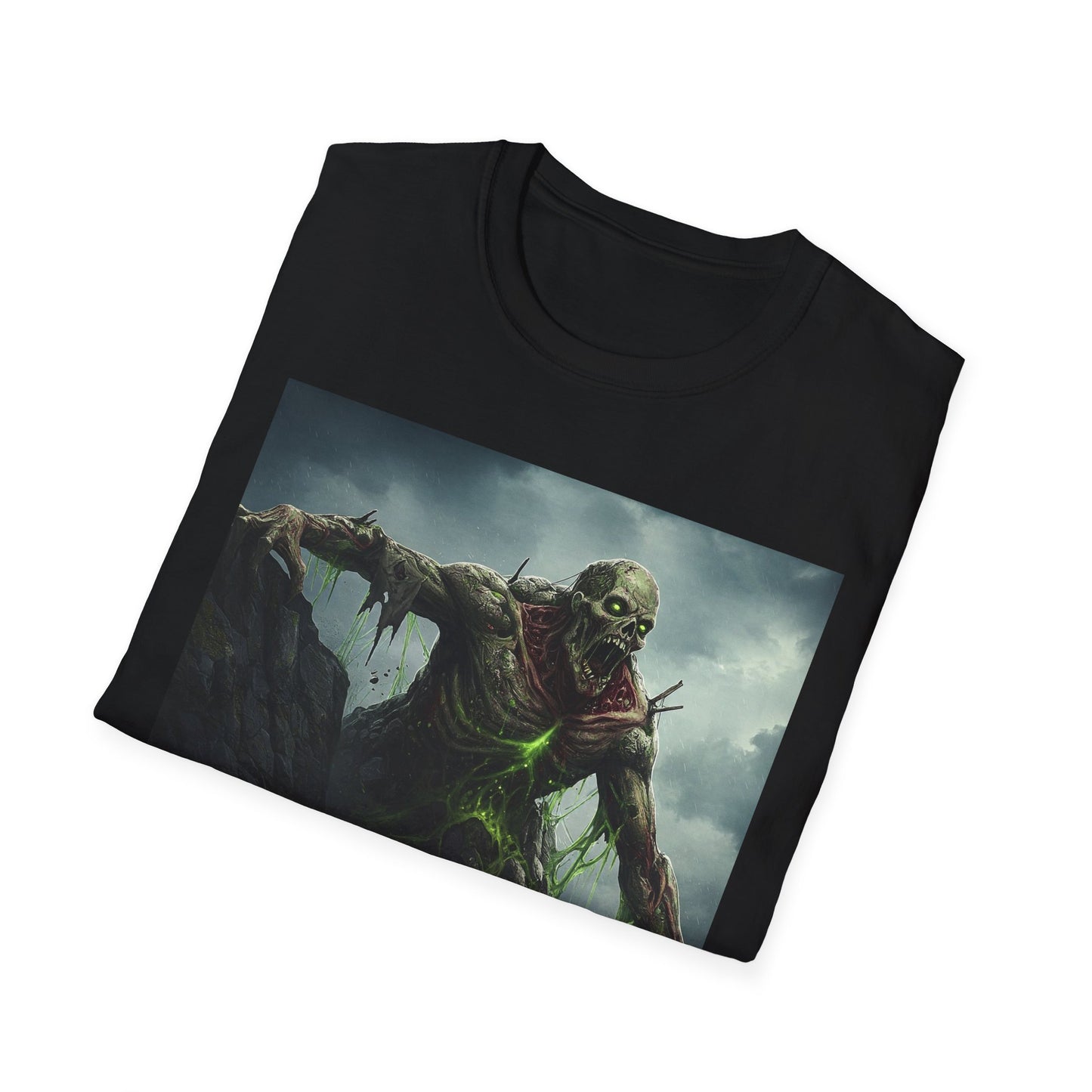 Creepy Monster Unisex Softstyle T-Shirt - Perfect for Halloween and Horror Fans