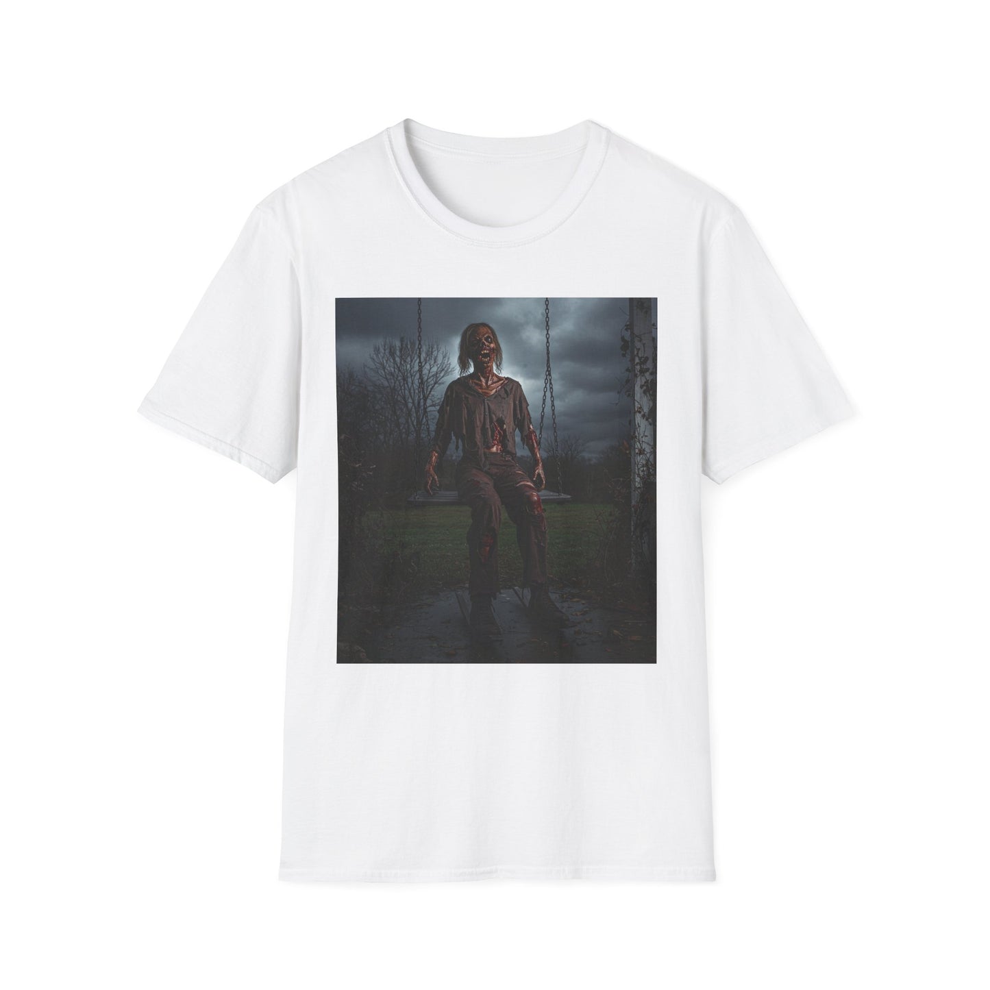 Apocalyptic Portrait Tee, bold, decaying zombie graphic