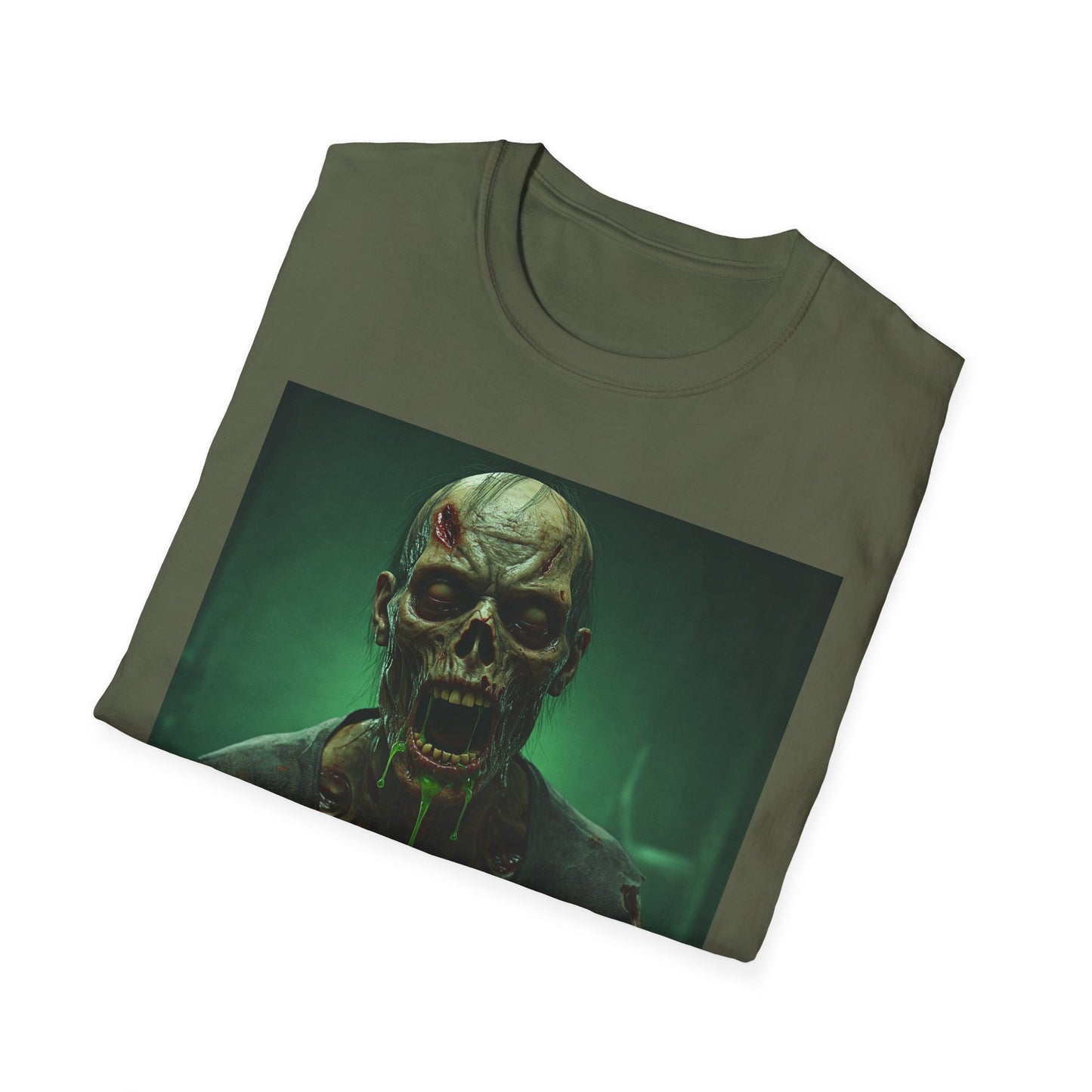 Apocalyptic Portrait Tee, bold, decaying zombie graphic