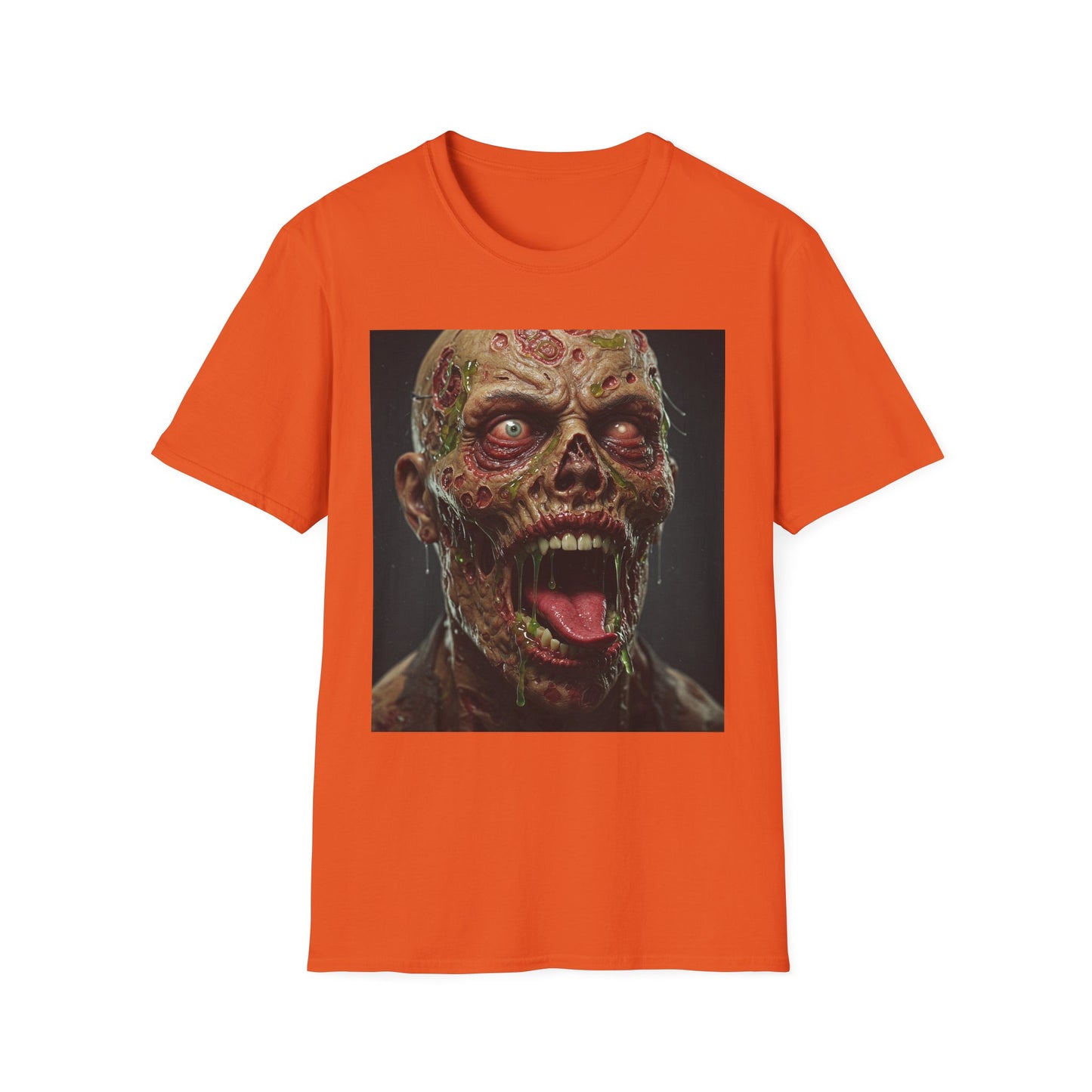 Apocalyptic Portrait Tee, bold, decaying zombie graphic