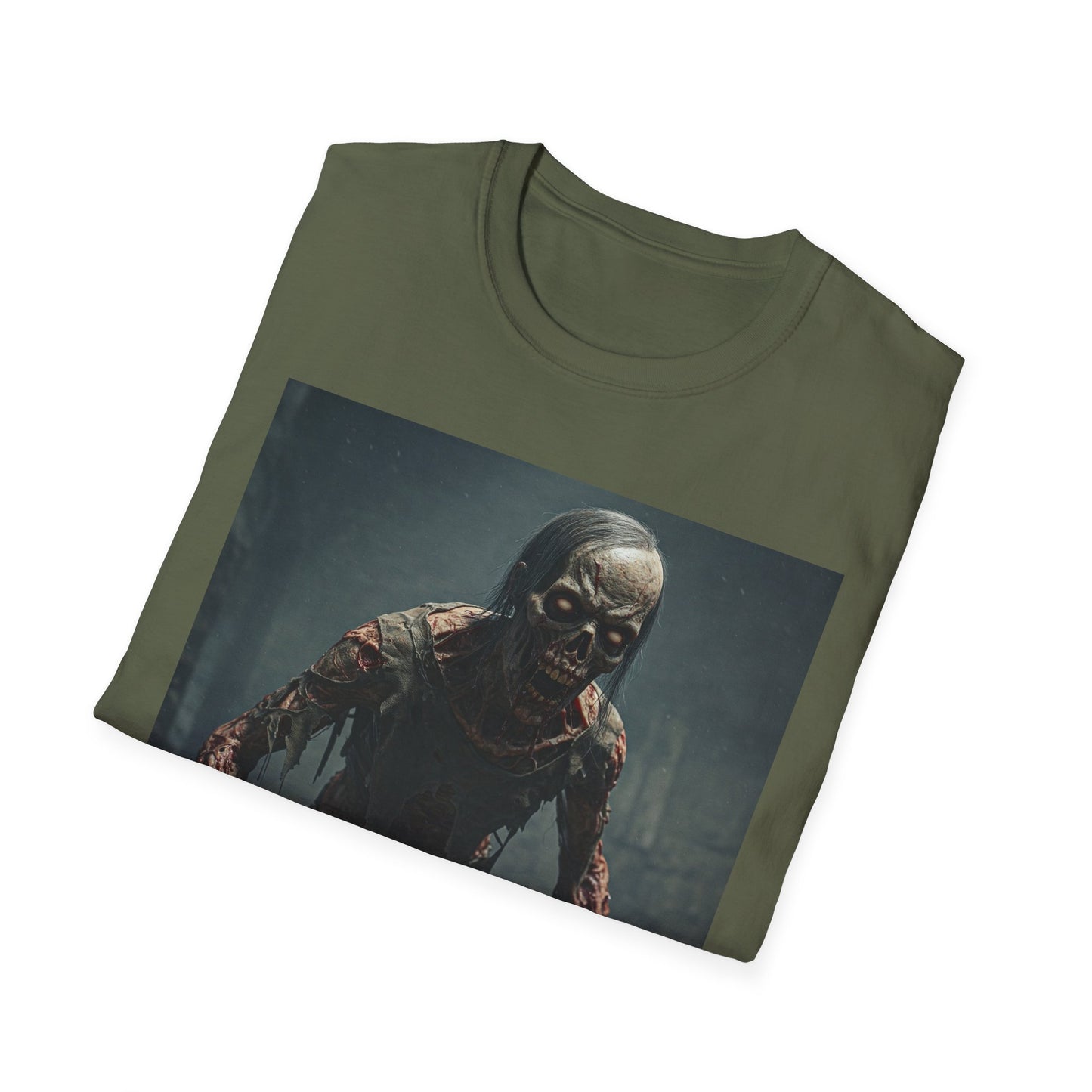 Apocalyptic Portrait Tee, bold, decaying zombie graphic