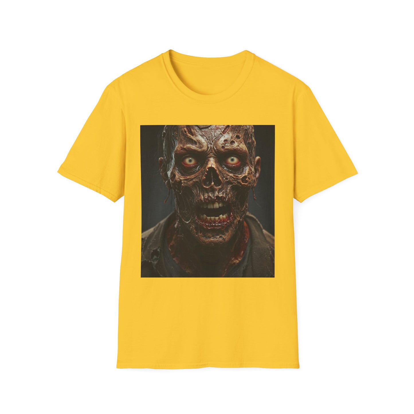 Apocalyptic Portrait Tee, bold, decaying zombie graphic