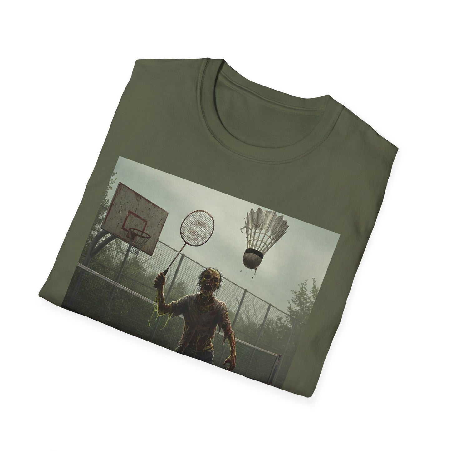 Zombie Badminton Enthusiast Unisex Softstyle T-Shirt