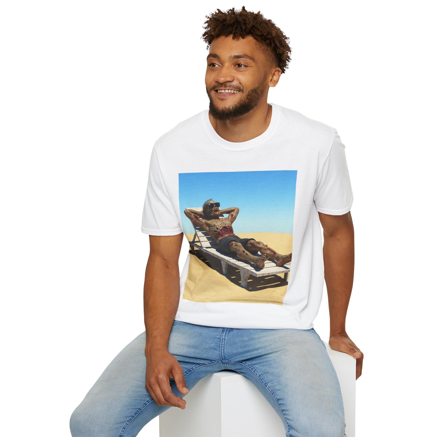 Relaxed Vibes Unisex Softstyle T-Shirt - Beach Chill Design