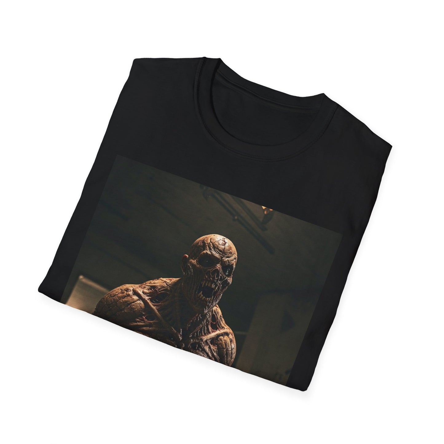 Apocalyptic Portrait Tee, bold, decaying zombie graphic