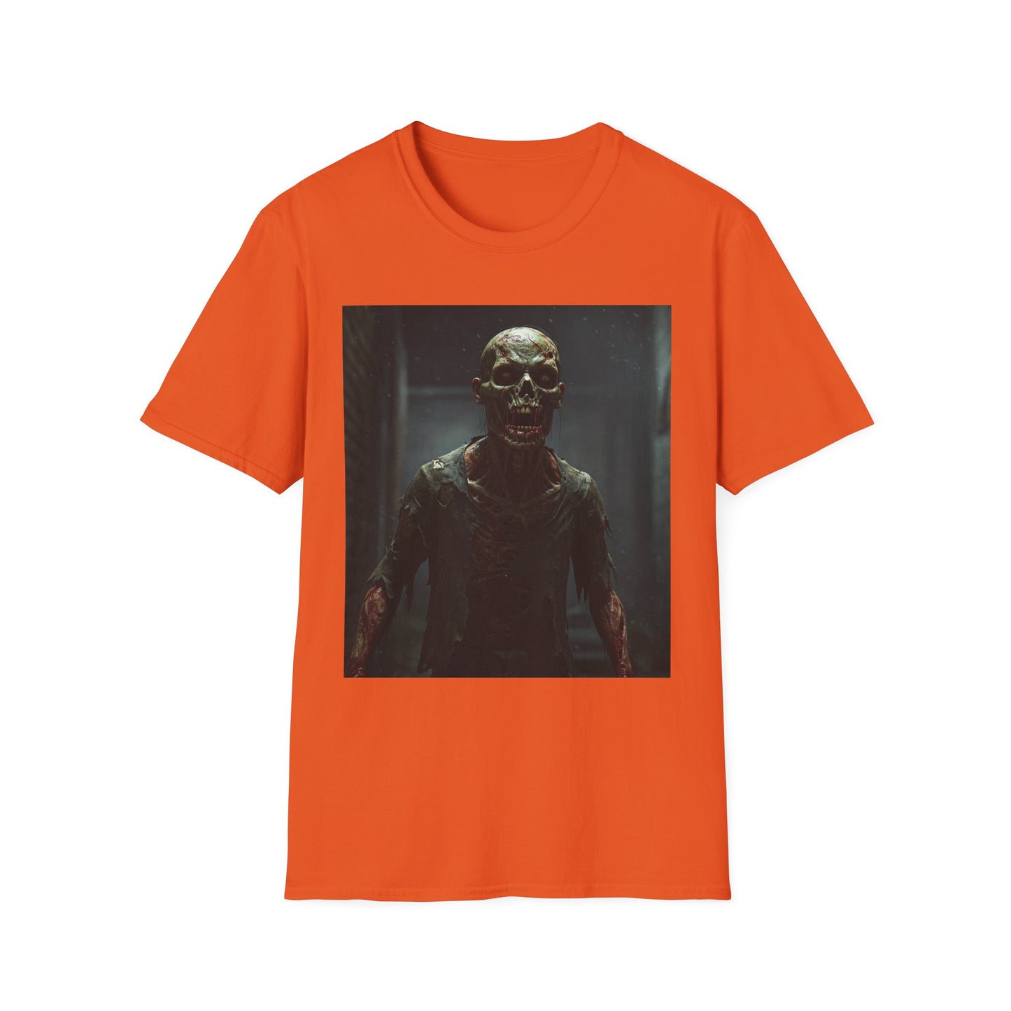 Apocalyptic Portrait Tee, bold, decaying zombie graphic