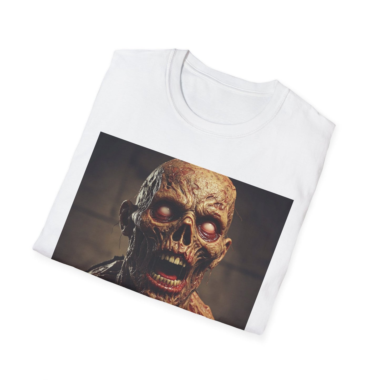 Apocalyptic Portrait Tee, bold, decaying zombie graphic