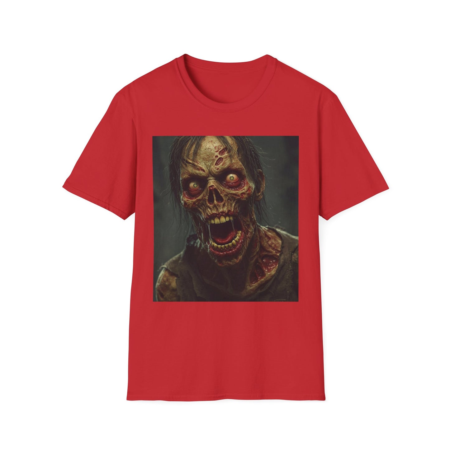 Apocalyptic Portrait Tee, bold, decaying zombie graphic