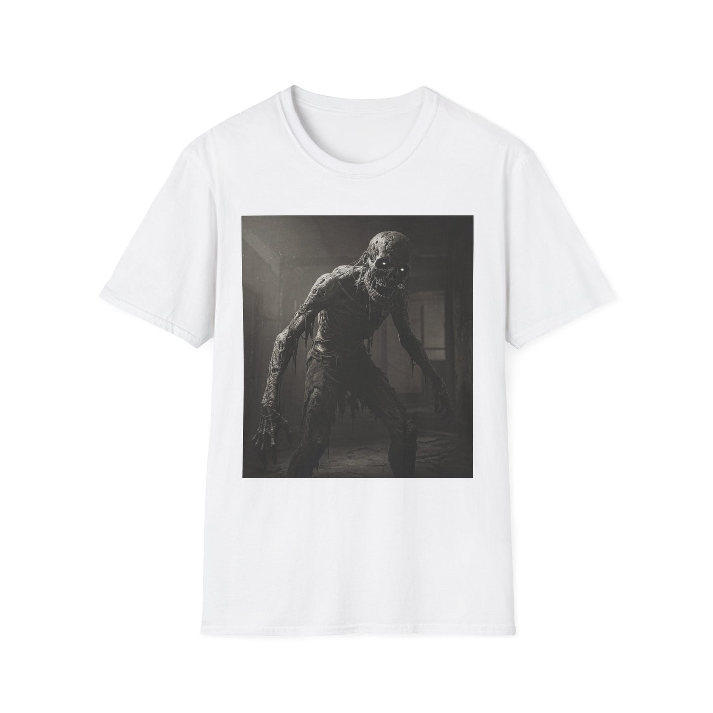 Apocalyptic Portrait Tee, bold, decaying zombie graphic