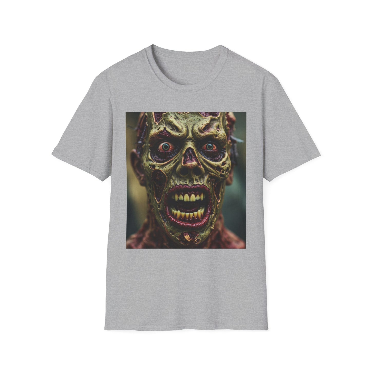 Apocalyptic Portrait Tee, bold, decaying zombie graphic