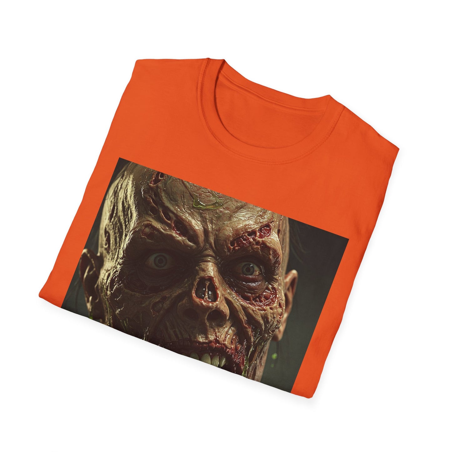 Apocalyptic Portrait Tee, bold, decaying zombie graphic