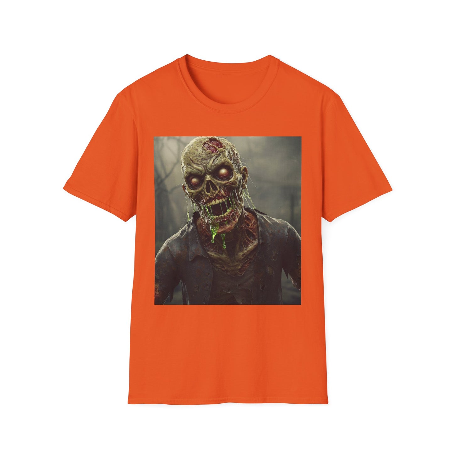 Unisex Softstyle Zombie Graphic T-Shirt - Perfect for Halloween and Horror Fans