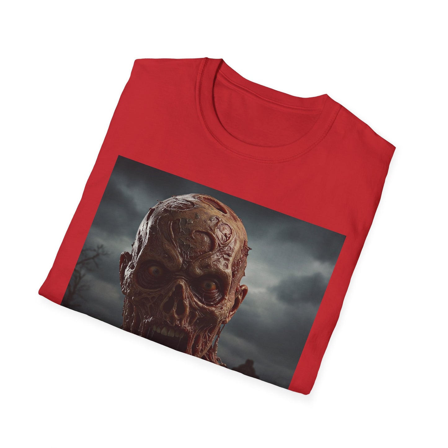 Apocalyptic Portrait Tee, bold, decaying zombie graphic