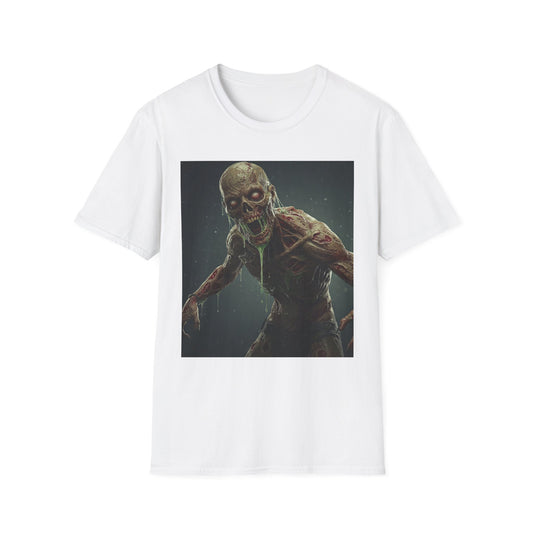 Apocalyptic Portrait Tee, bold, decaying zombie graphic