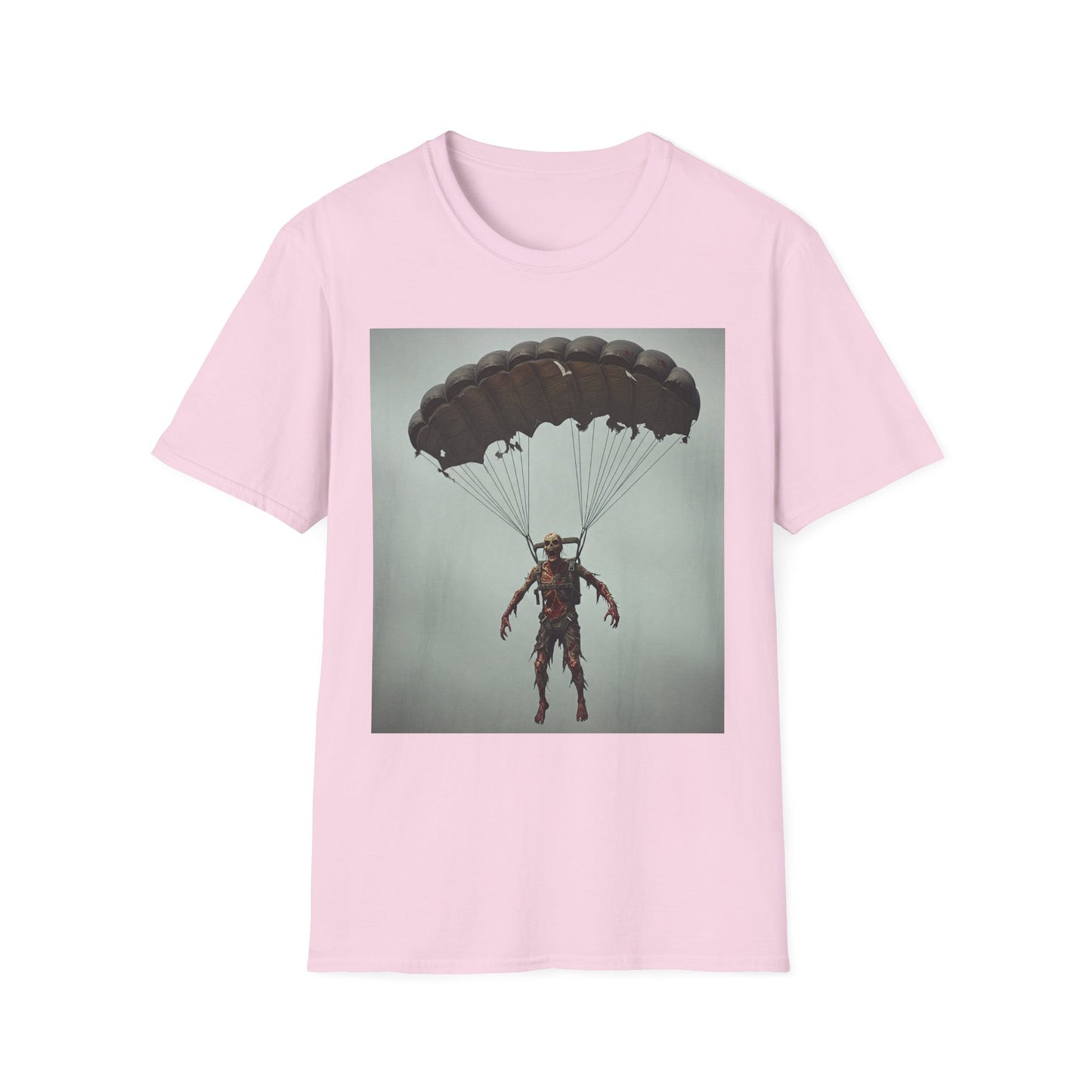 Adventure Awaits Parachuting Hero Unisex Softstyle T-Shirt