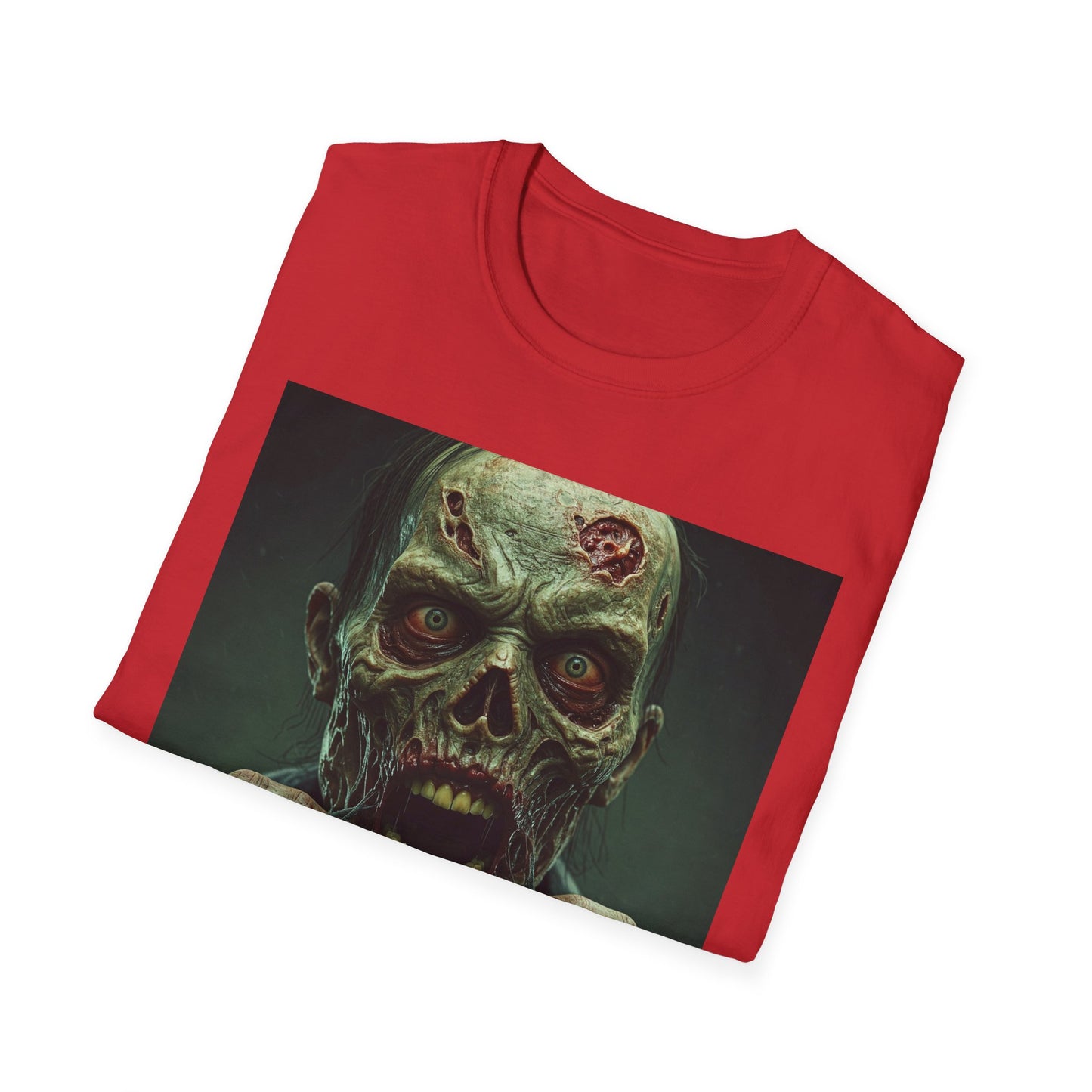 Apocalyptic Portrait Tee, bold, decaying zombie graphic