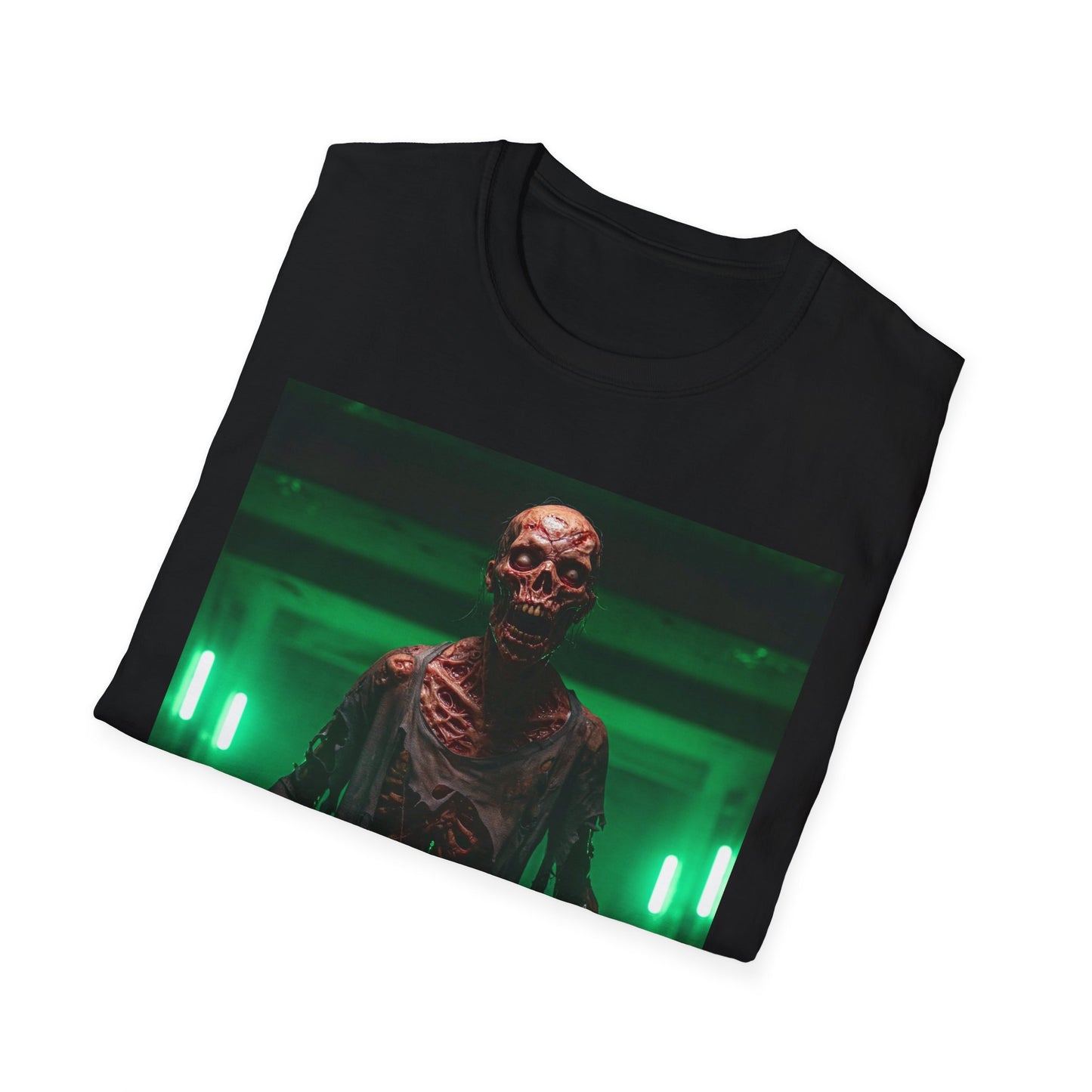 Apocalyptic Portrait Tee, bold, decaying zombie graphic