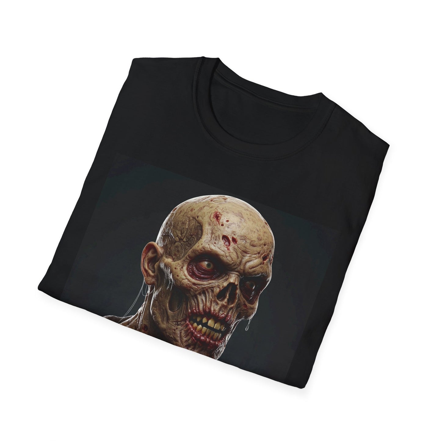 Apocalyptic Portrait Tee, bold, decaying zombie graphic