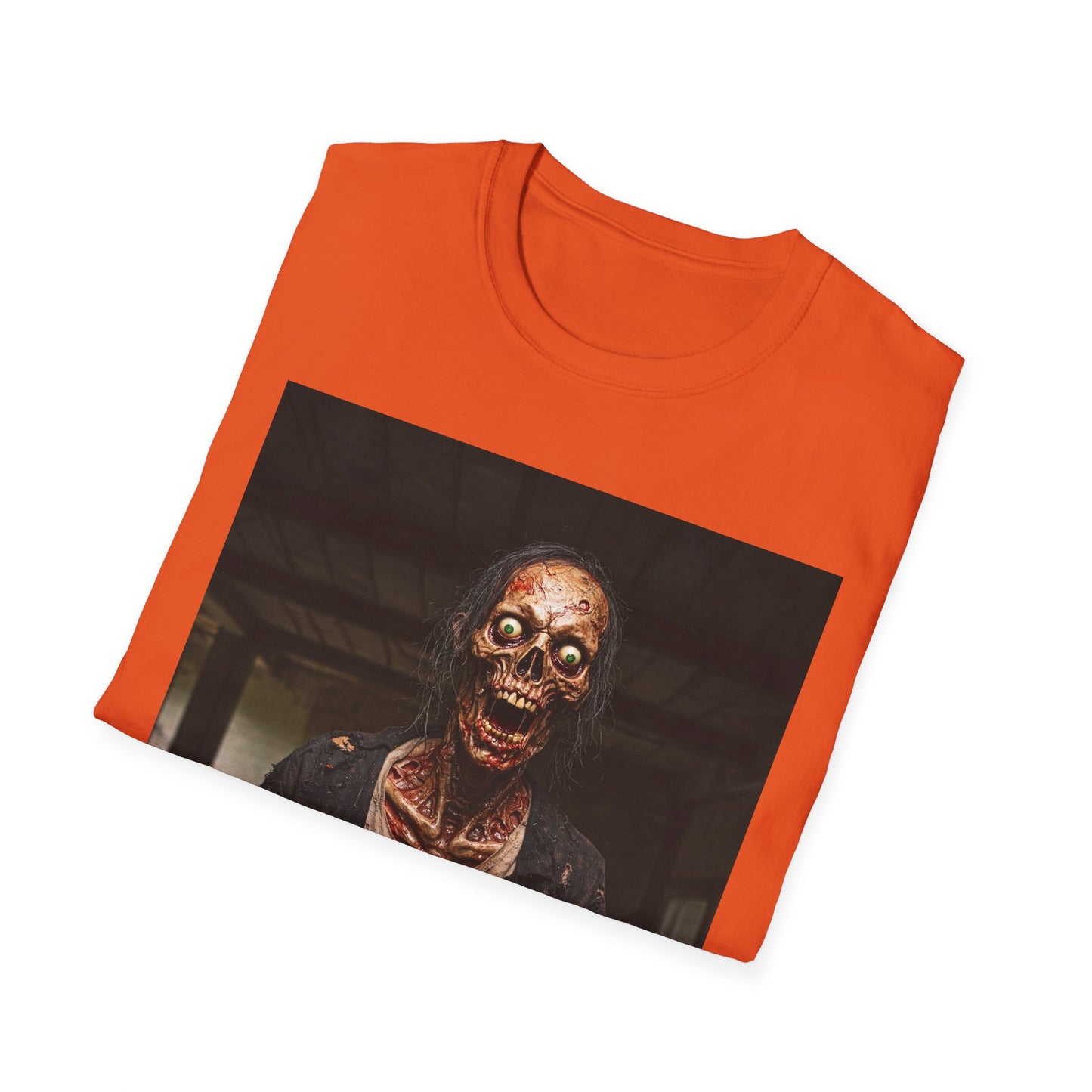 Apocalyptic Portrait Tee, bold, decaying zombie graphic