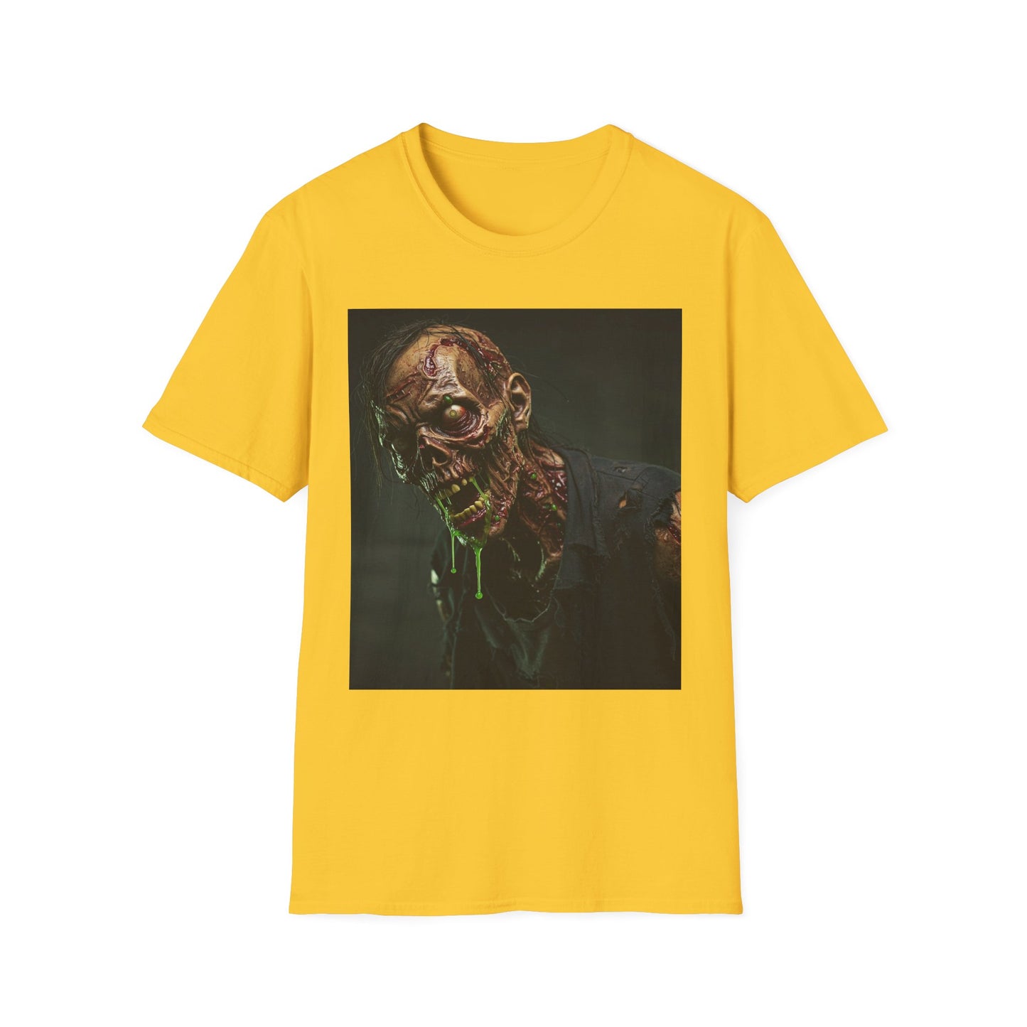 Graphic Zombie Unisex Softstyle T-Shirt - Perfect for Horror Fans and Halloween