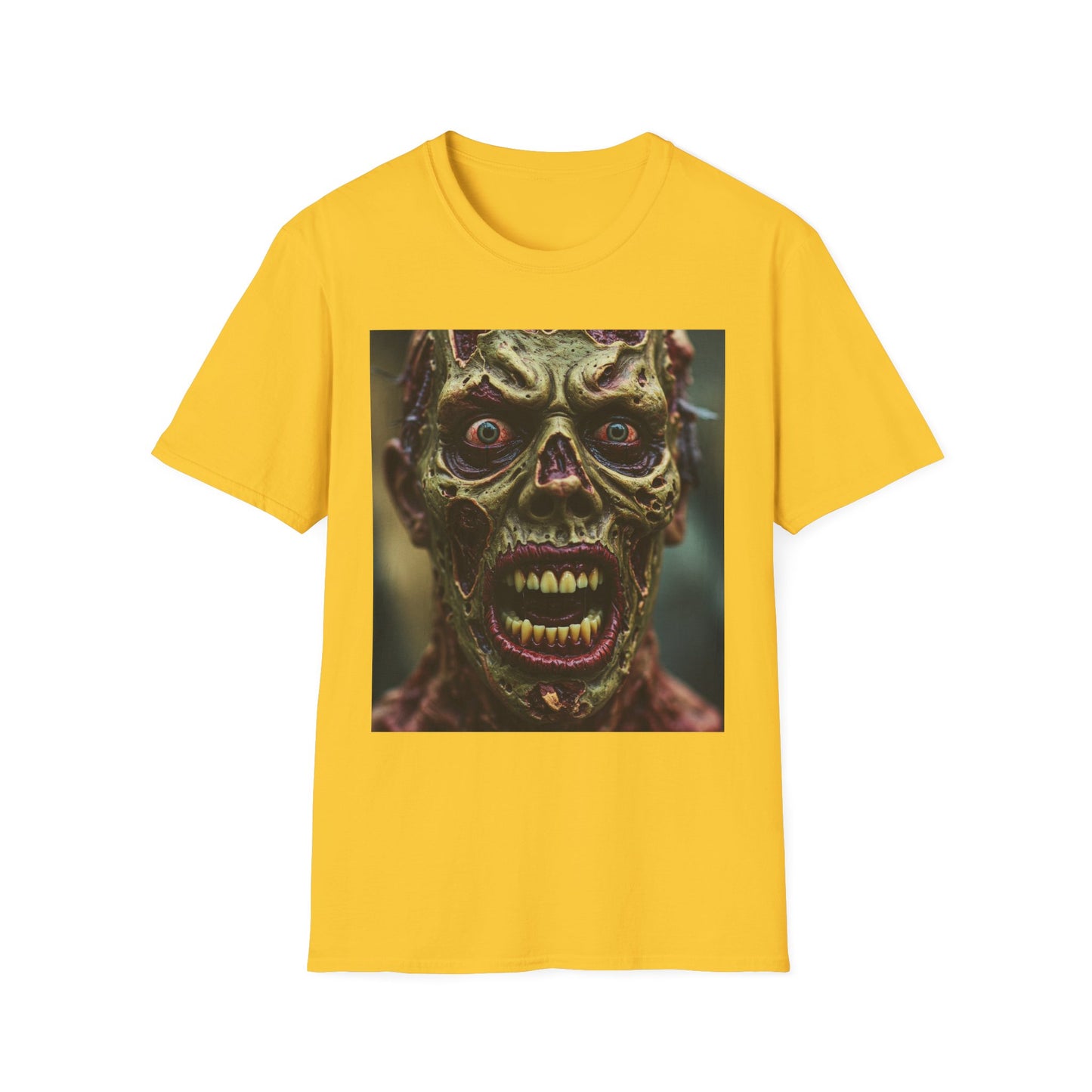 Apocalyptic Portrait Tee, bold, decaying zombie graphic