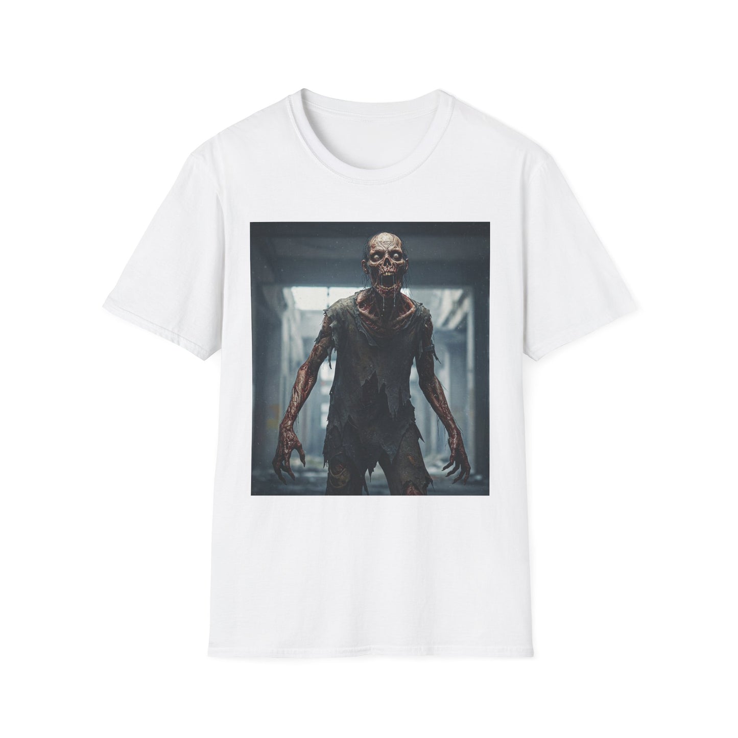 Apocalyptic Portrait Tee, bold, decaying zombie graphic