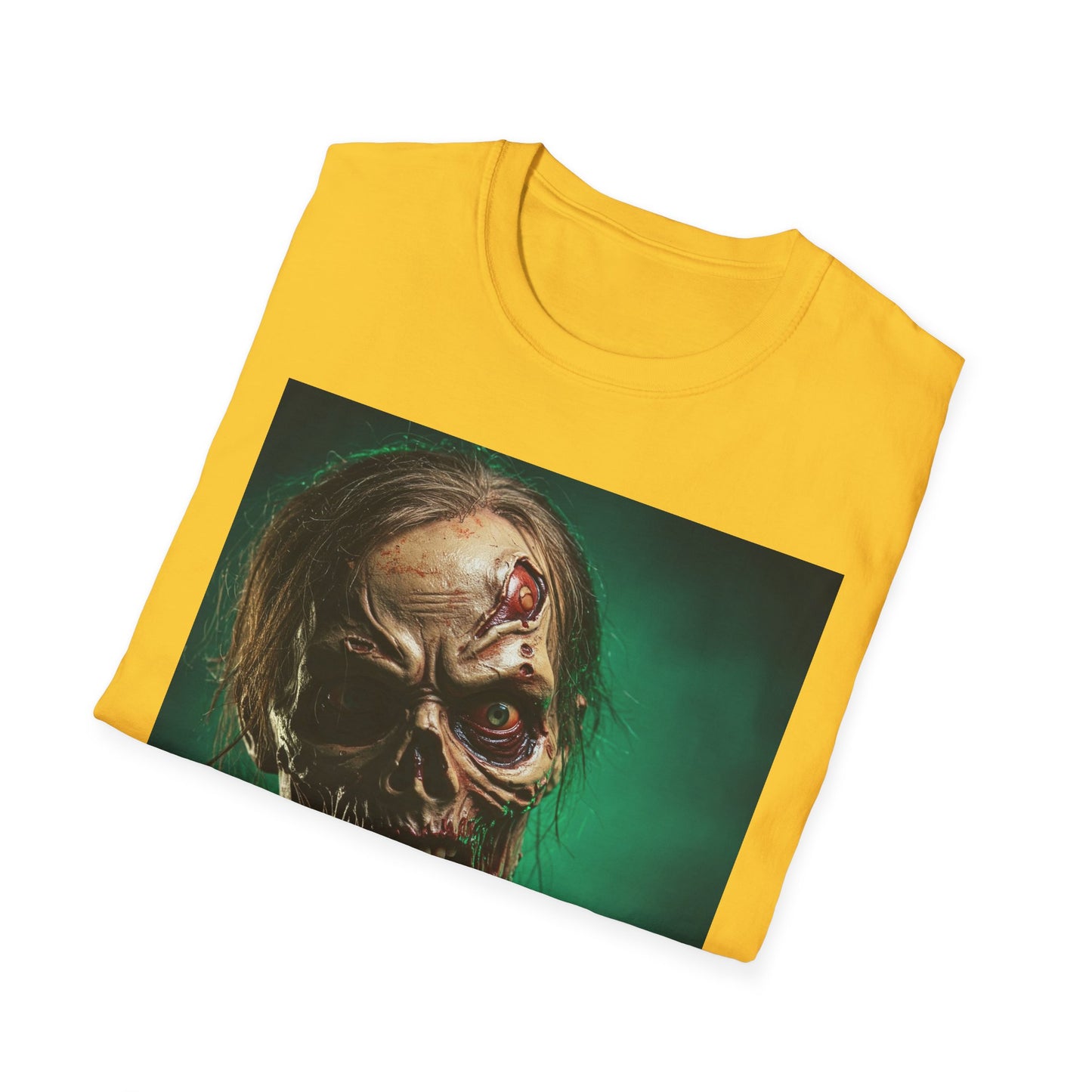 Apocalyptic Portrait Tee, bold, decaying zombie graphic