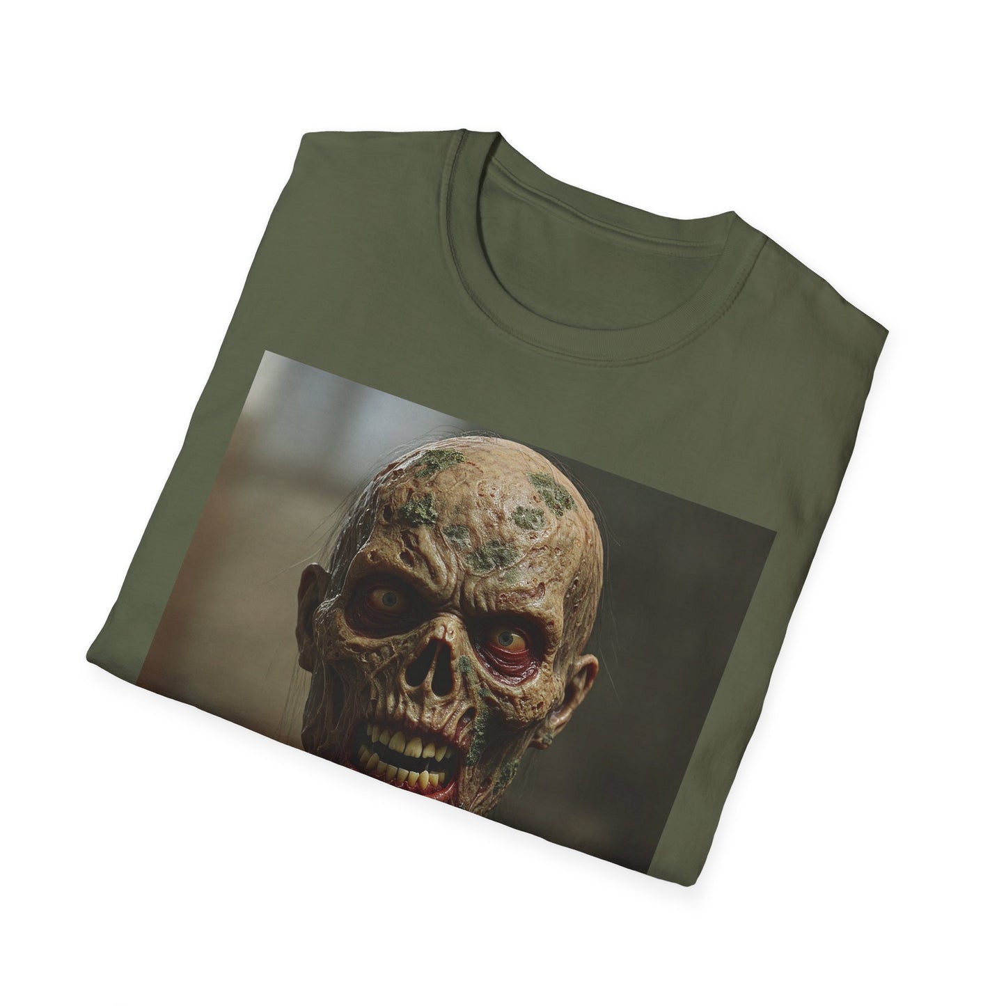 Apocalyptic Portrait Tee, bold, decaying zombie graphic