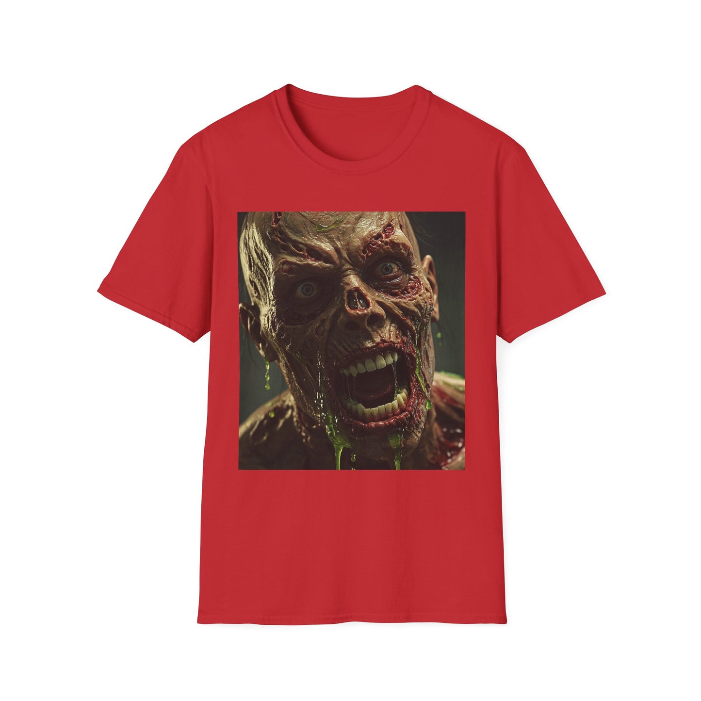 Apocalyptic Portrait Tee, bold, decaying zombie graphic