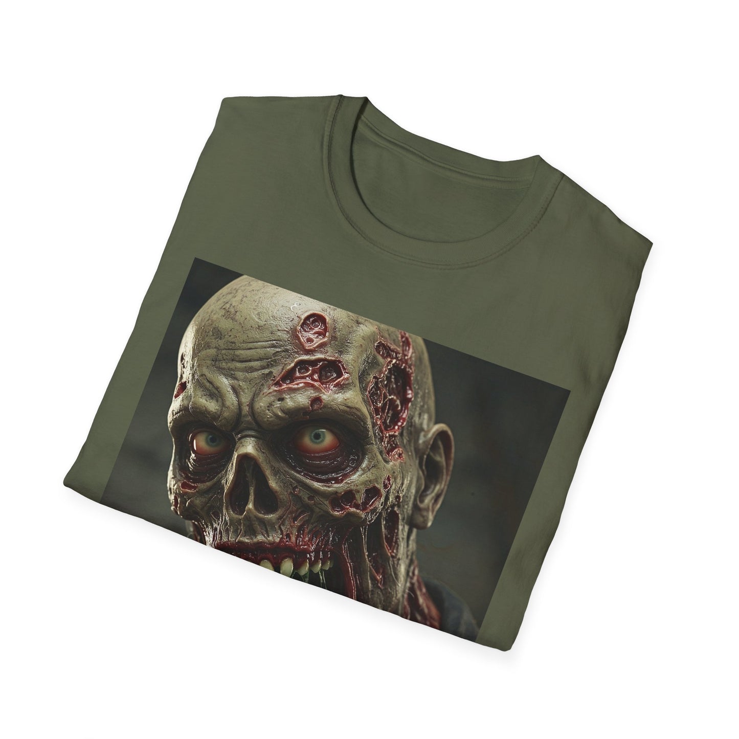 Apocalyptic Portrait Tee, bold, decaying zombie graphic