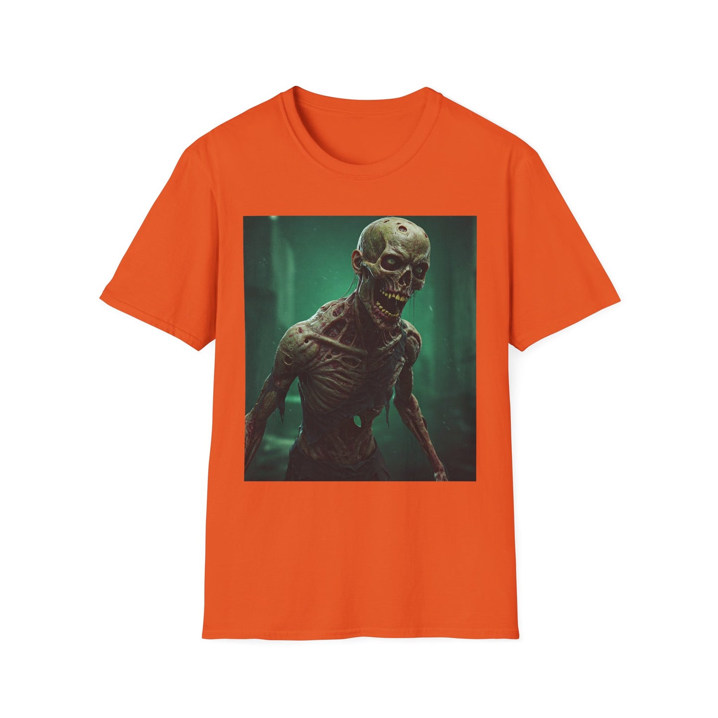 Apocalyptic Portrait Tee, bold, decaying zombie graphic