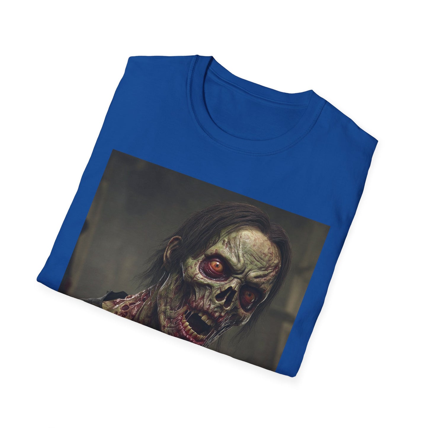 Zombie Themed Unisex Softstyle T-Shirt - Perfect for Halloween and Horror Fans