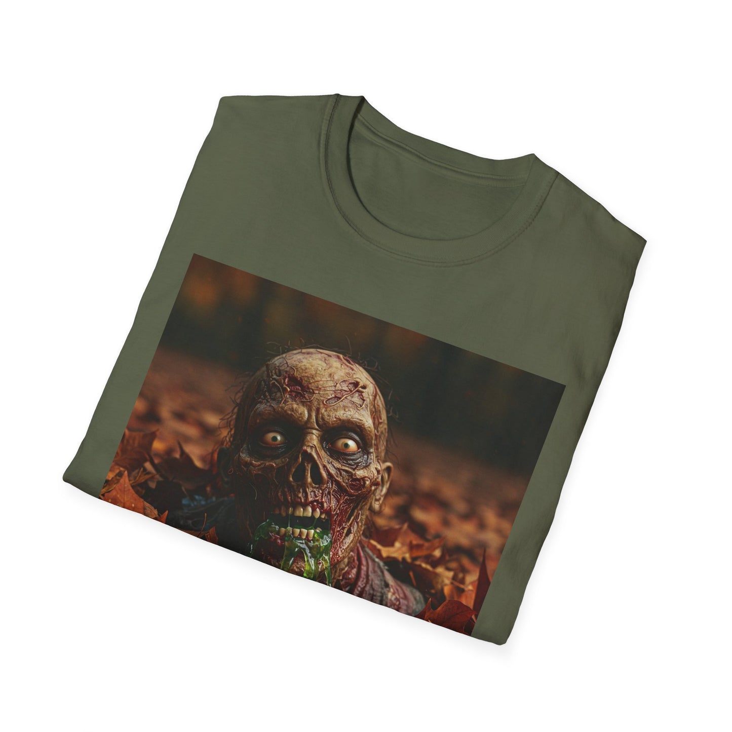 Apocalyptic Portrait Tee, bold, decaying zombie graphic