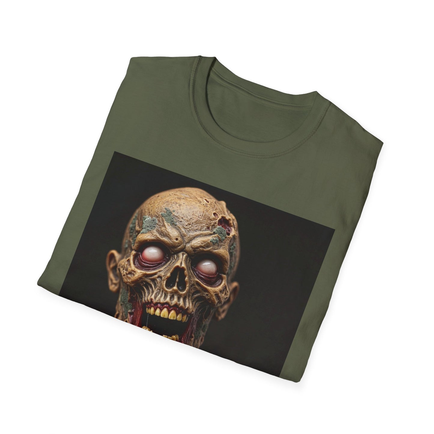 Apocalyptic Portrait Tee, bold, decaying zombie graphic