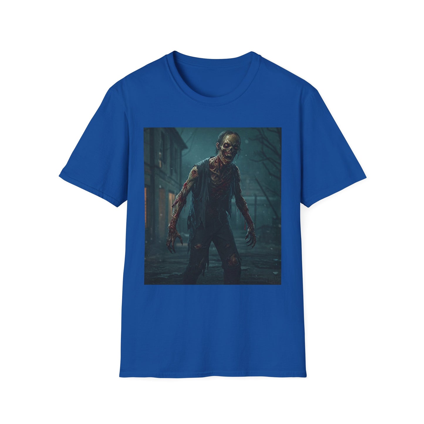 Apocalyptic Portrait Tee, bold, decaying zombie graphic