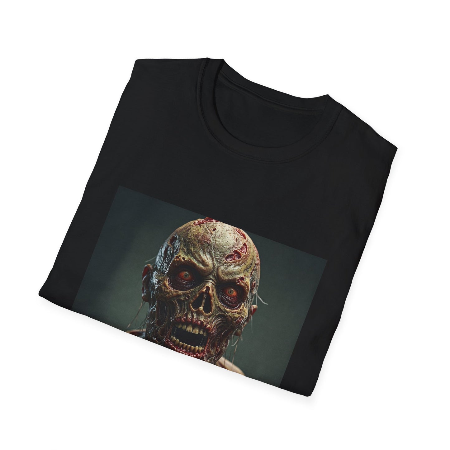 Apocalyptic Portrait Tee, bold, decaying zombie graphic