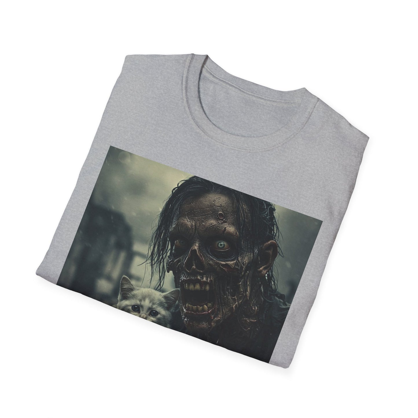 Apocalyptic Portrait Tee, bold, decaying zombie graphic