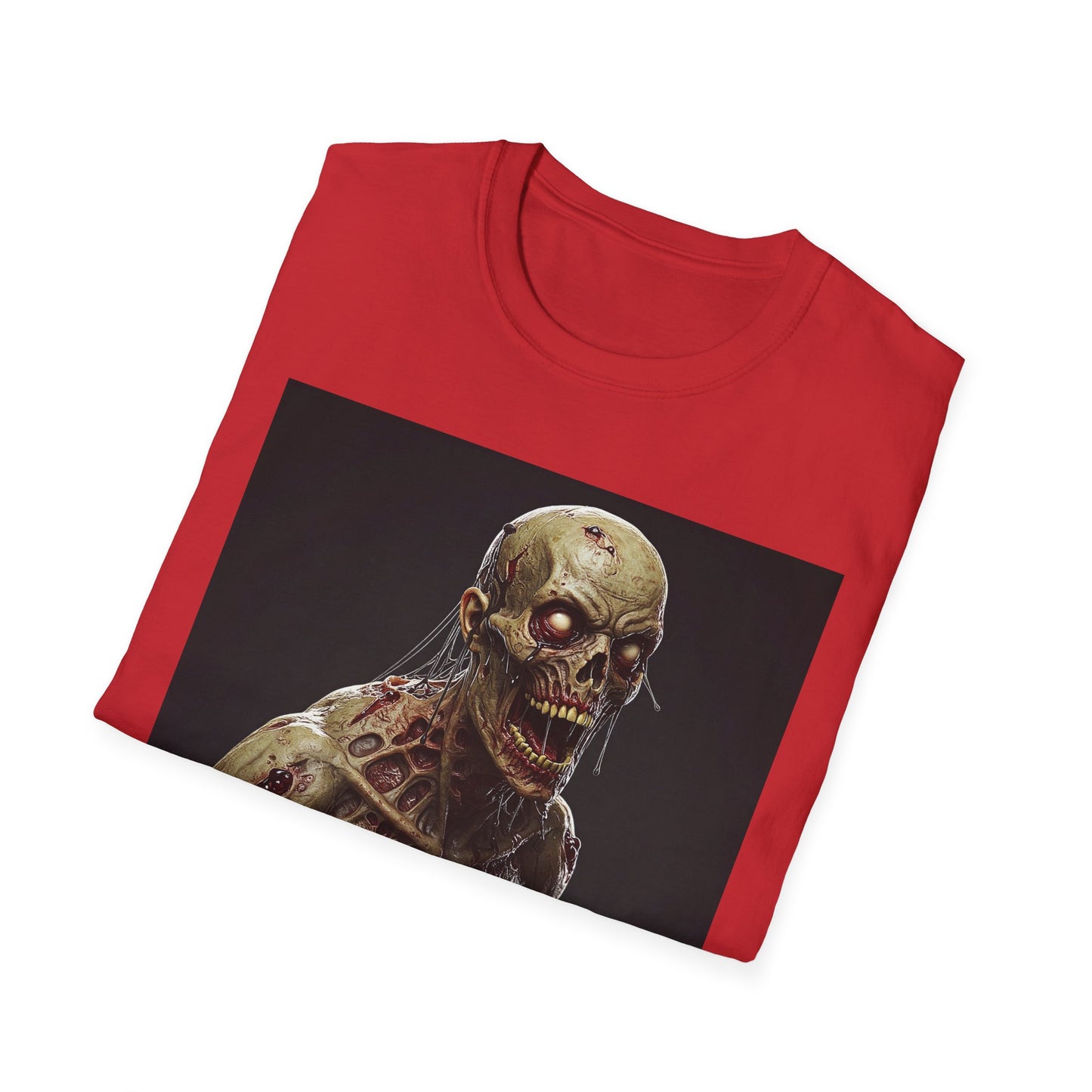 Spooky Skeleton Unisex Softstyle T-Shirt - Perfect for Halloween & Horror Fans