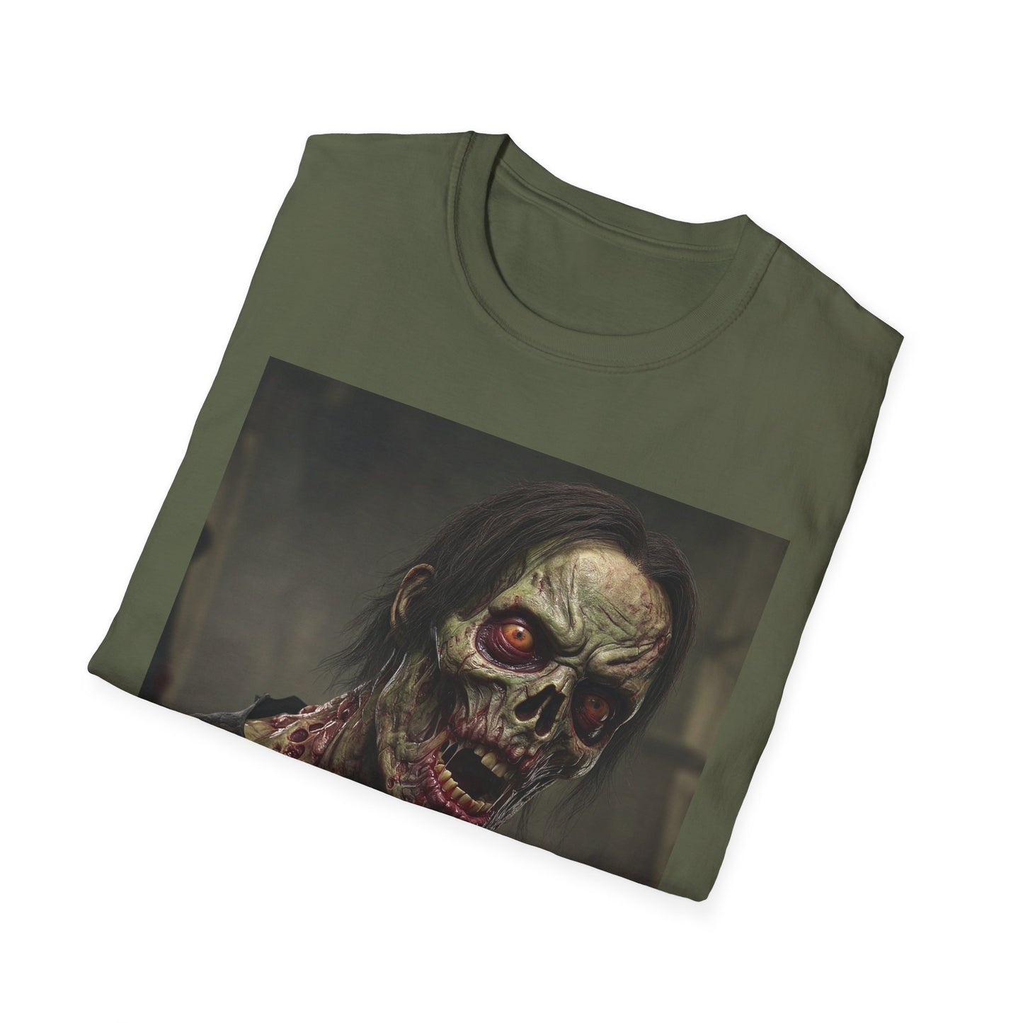 Zombie Themed Unisex Softstyle T-Shirt - Perfect for Halloween and Horror Fans