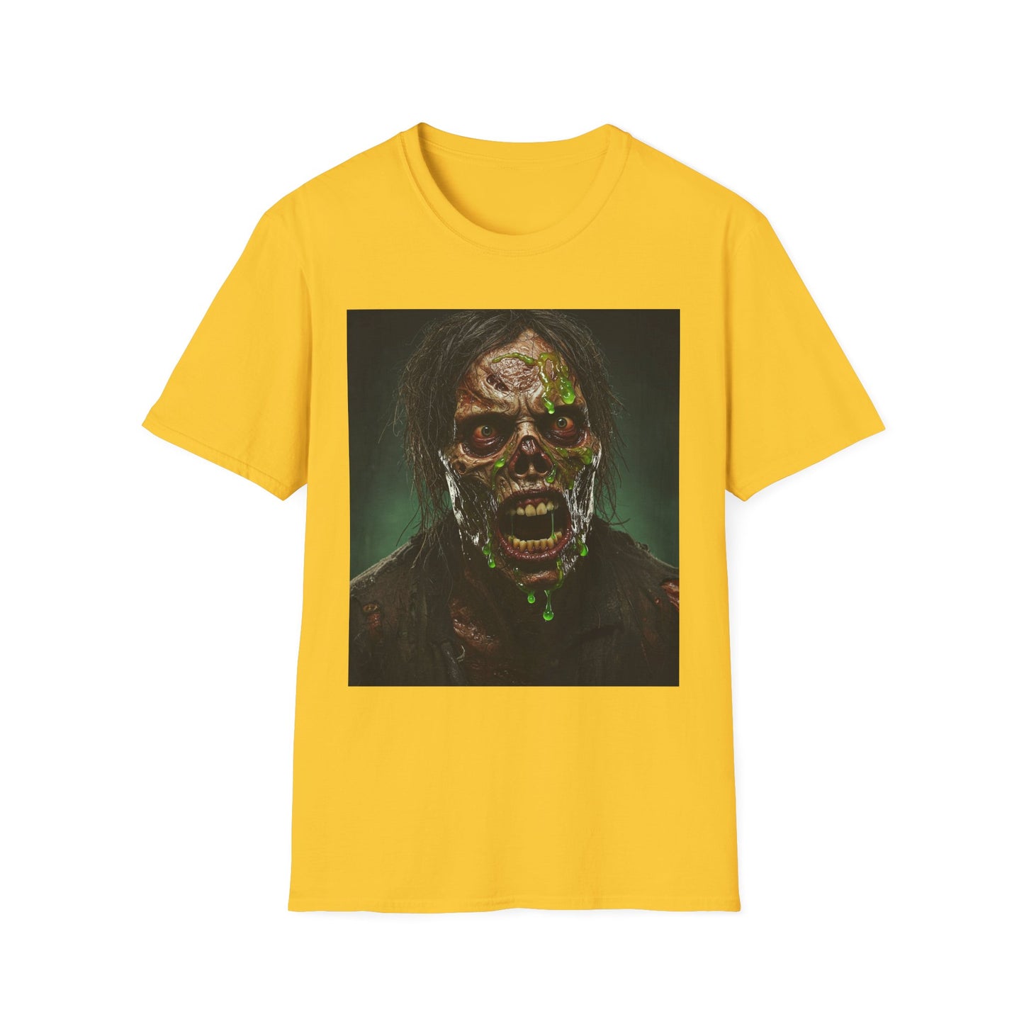 Apocalyptic Portrait Tee, bold, decaying zombie graphic