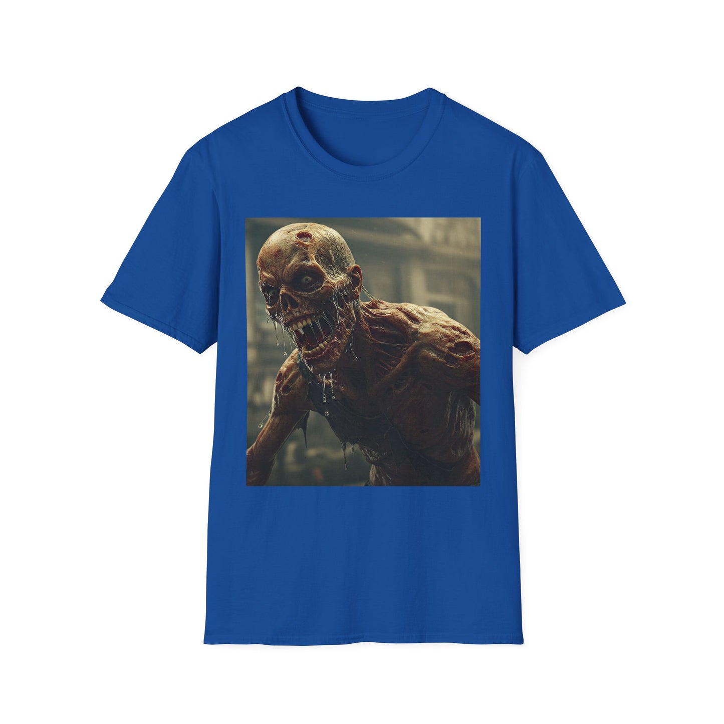 Unisex Softstyle Zombie Graphic T-Shirt - Spooky Halloween Tee