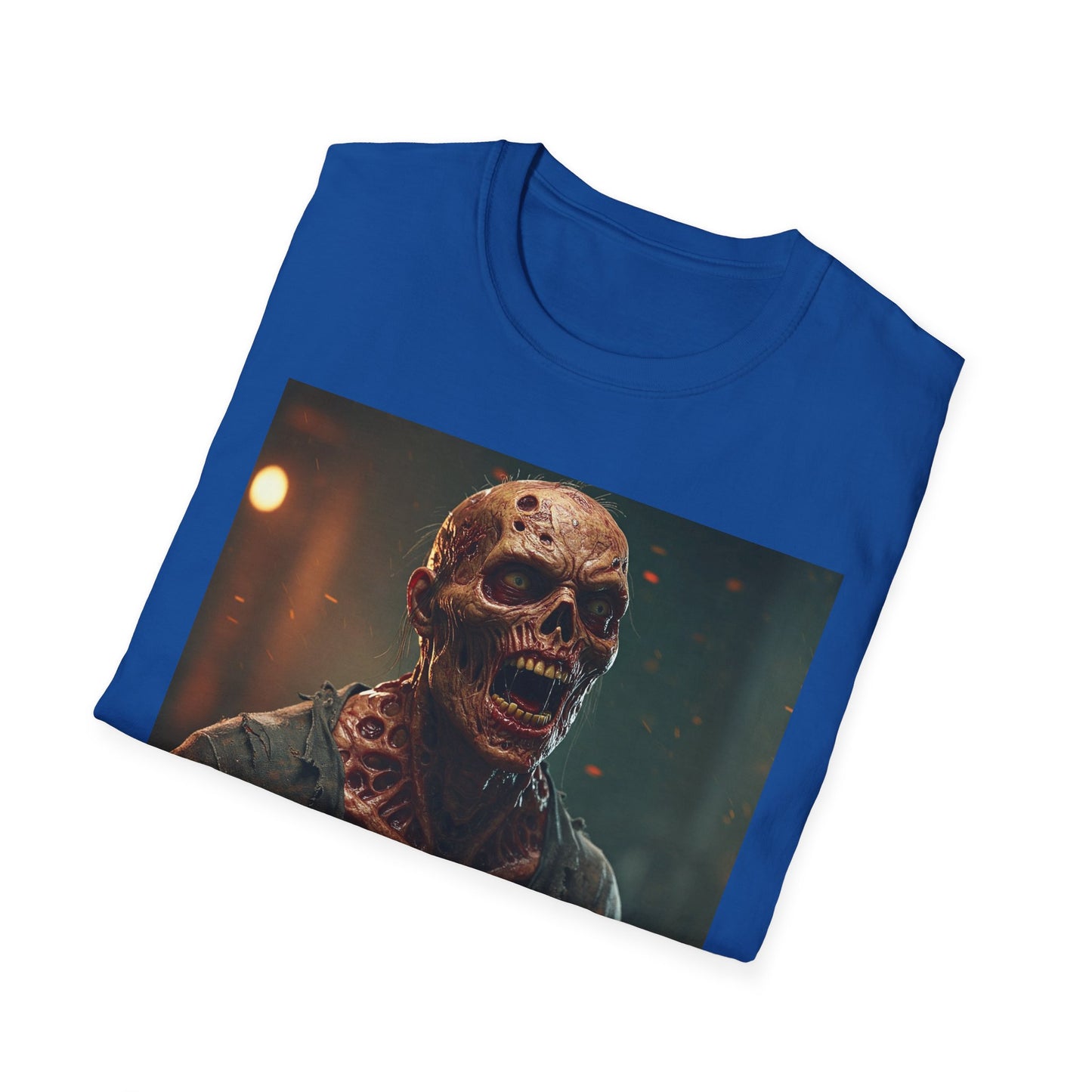 Creepy Skull Apocalyptic Portrait Tee, bold, decaying zombie graphic