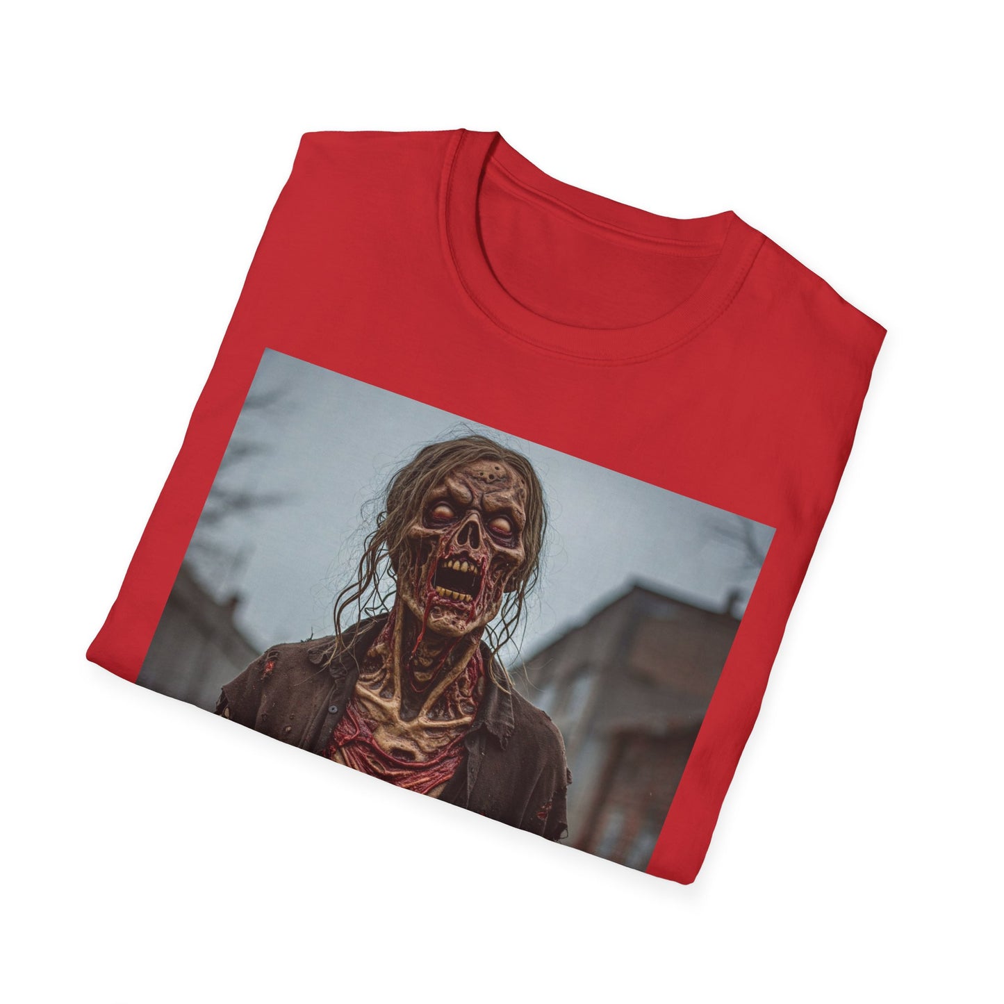 Apocalyptic Portrait Tee, bold, decaying zombie graphic