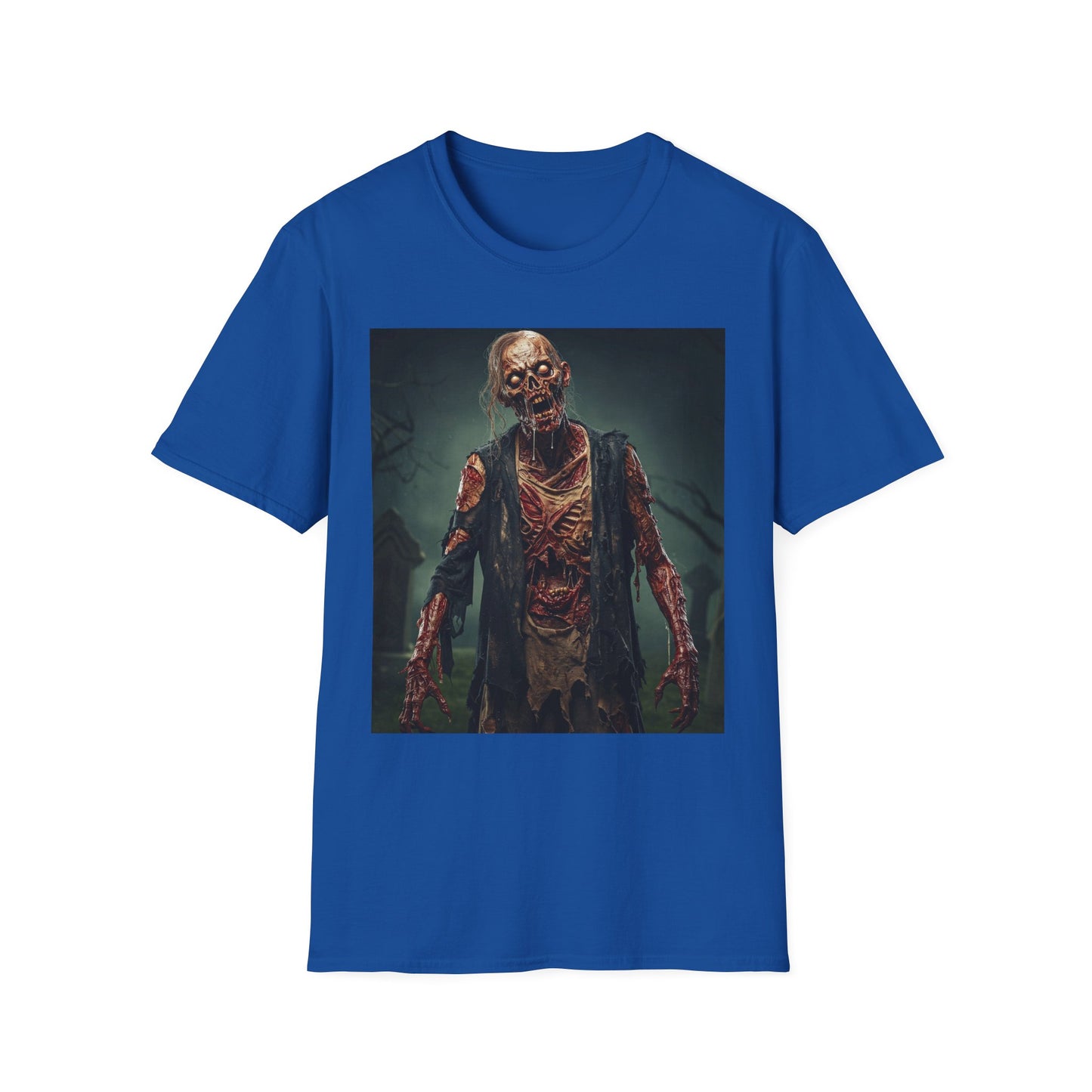 Apocalyptic Portrait Tee, bold, decaying zombie graphic