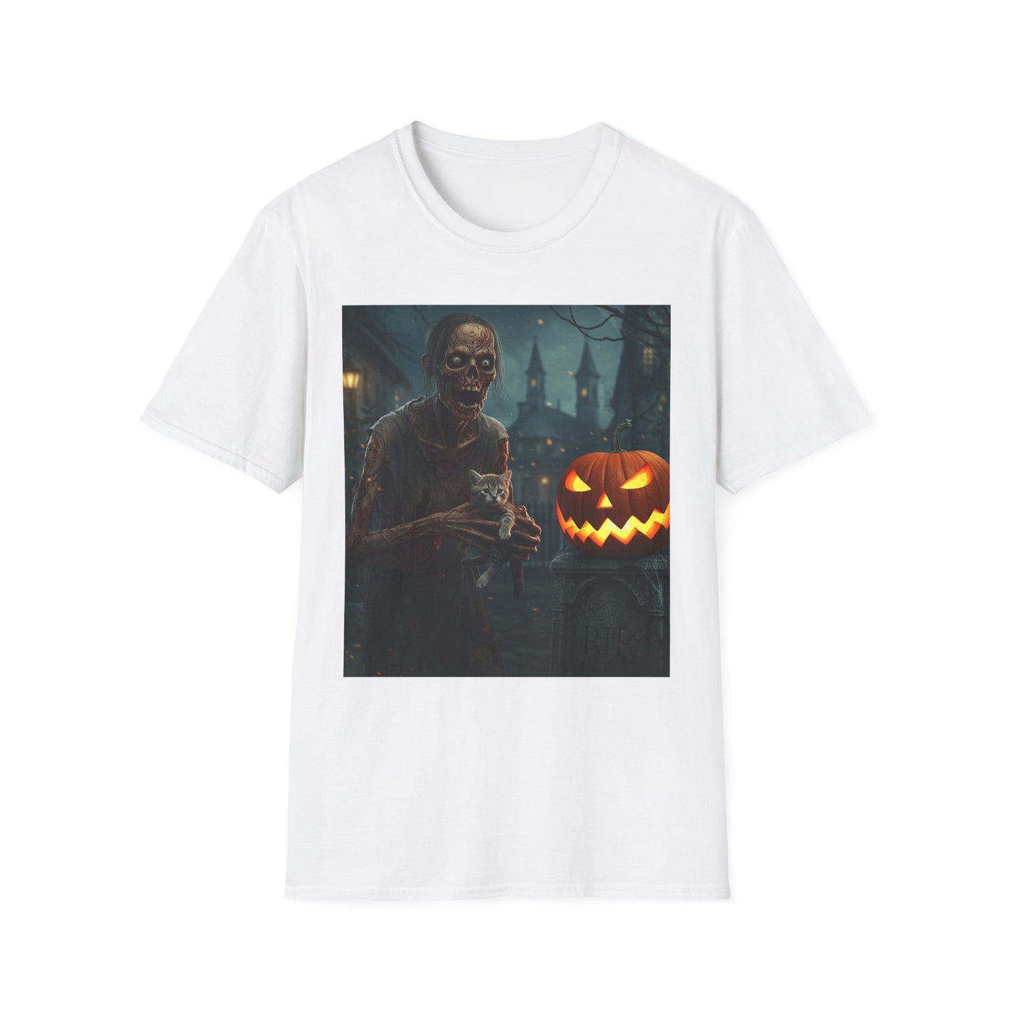 Apocalyptic Portrait Tee, bold, decaying zombie graphic