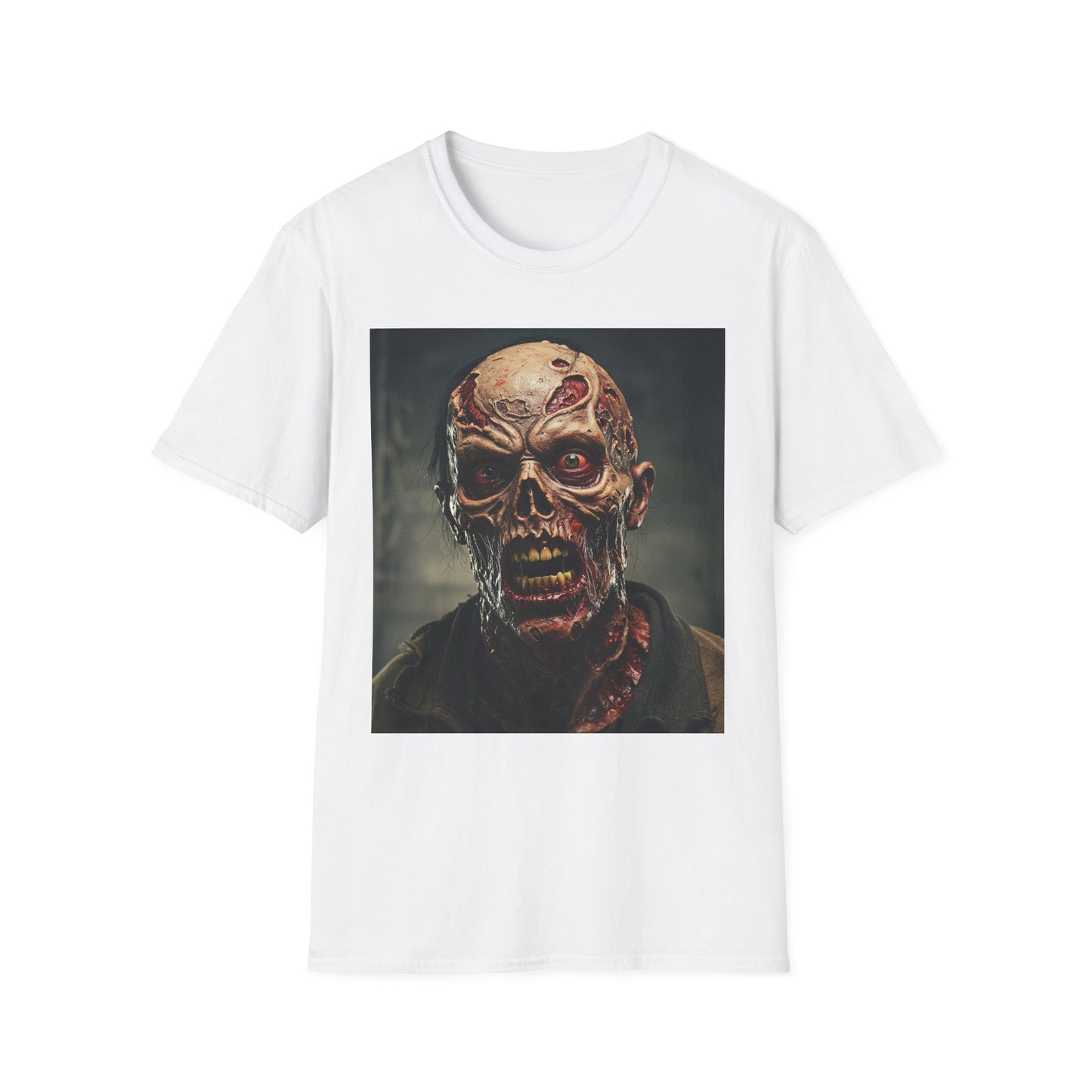 Apocalyptic Portrait Tee, bold, decaying zombie graphic