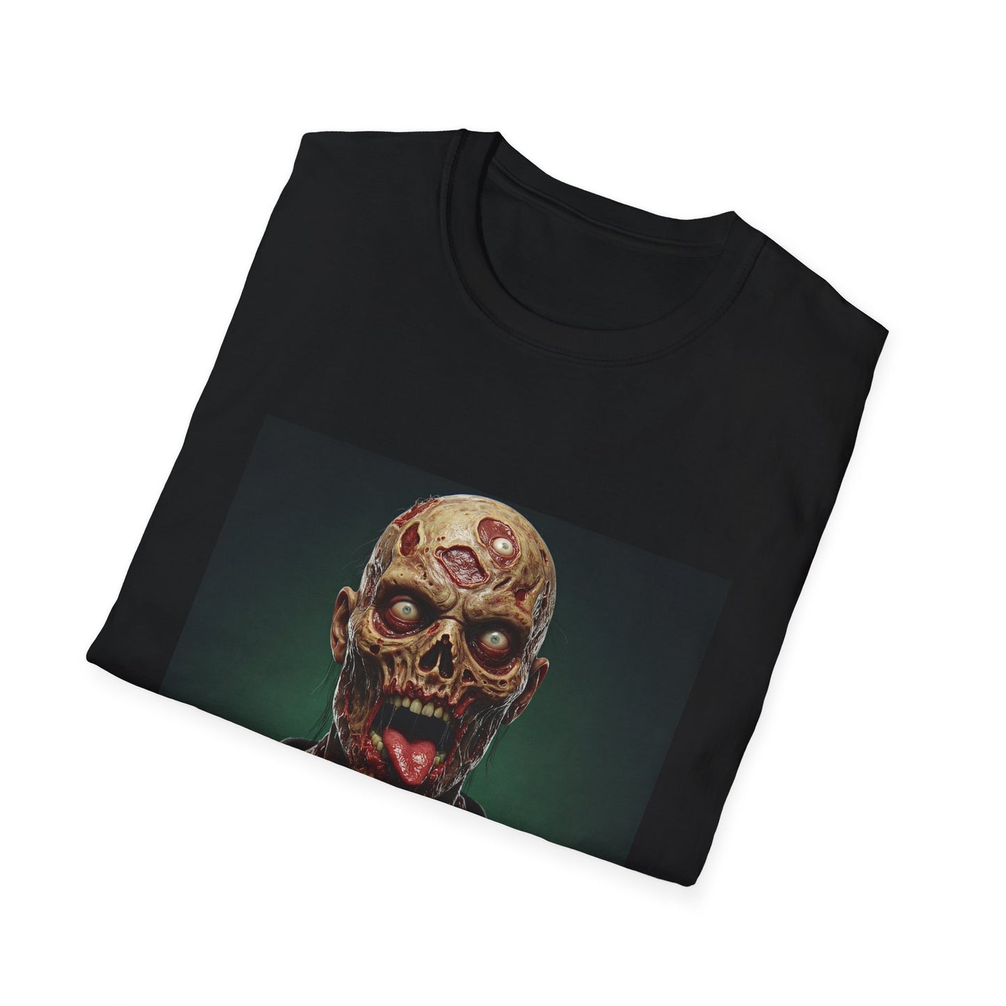 Apocalyptic Portrait Tee, bold, decaying zombie graphic