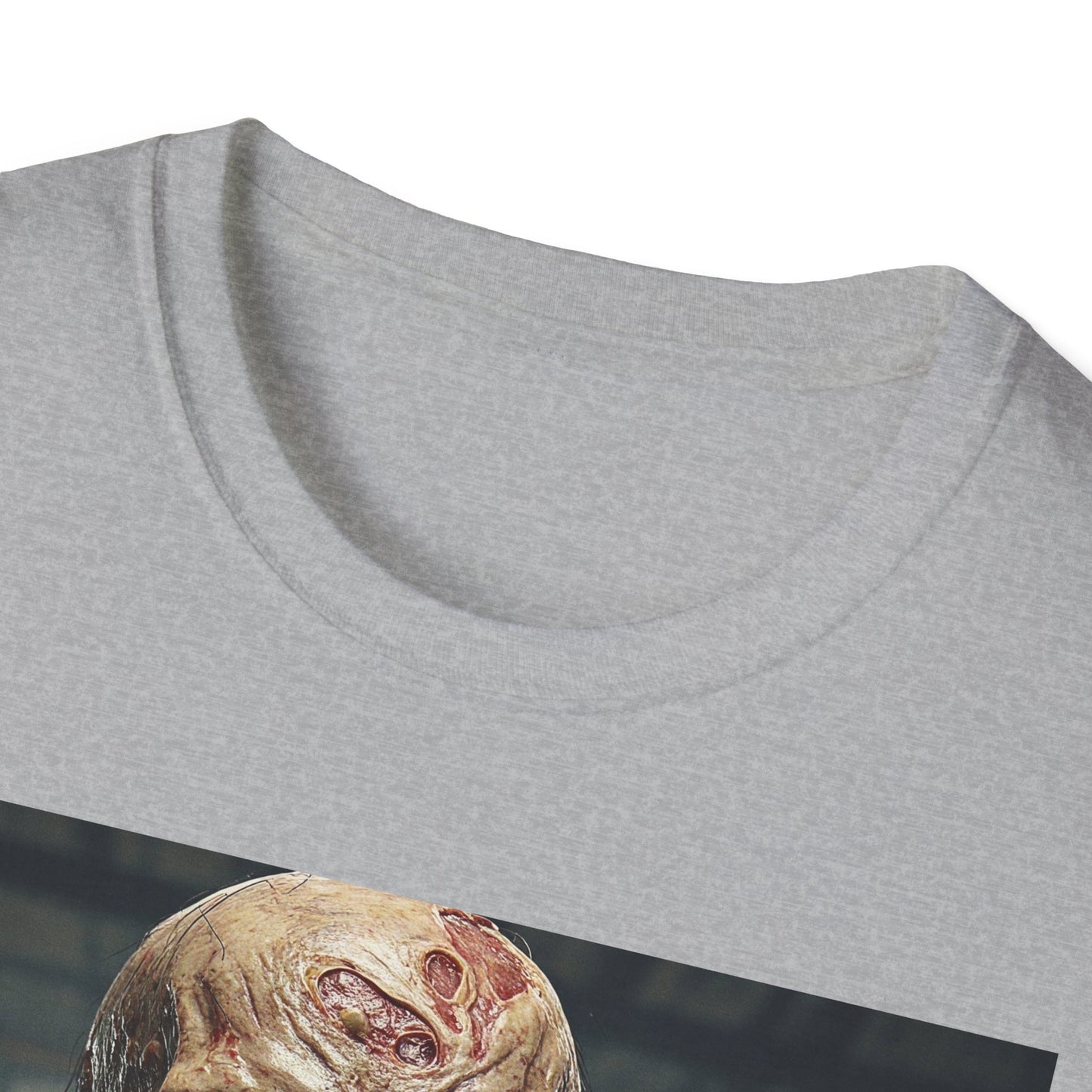 Apocalyptic Portrait Tee, bold, decaying zombie graphic