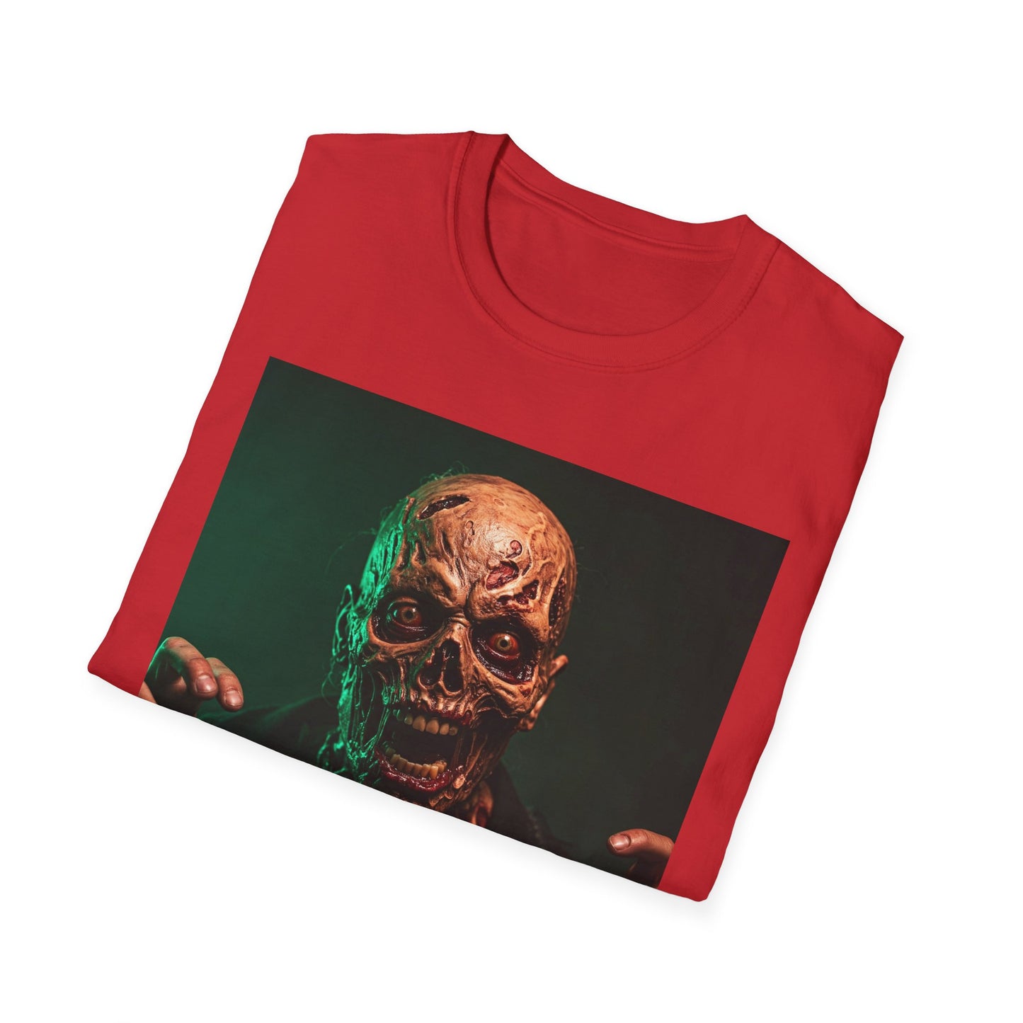 Horror-Themed Apocalyptic Portrait Tee, bold, decaying zombie graphic