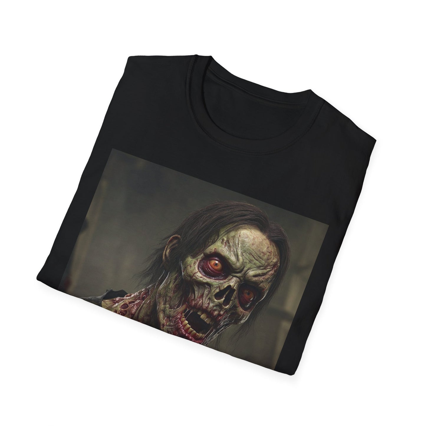 Zombie Themed Unisex Softstyle T-Shirt - Perfect for Halloween and Horror Fans